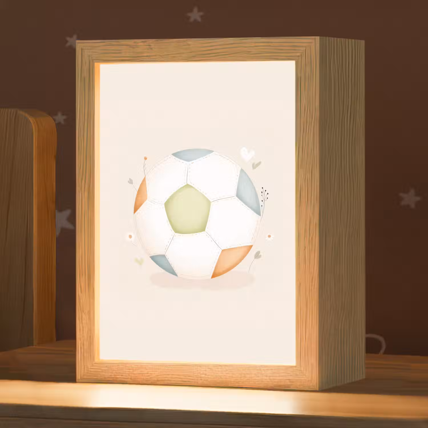 Voetbal - Rond - Pastel Light Box met kabel klein -zzz_3d_website