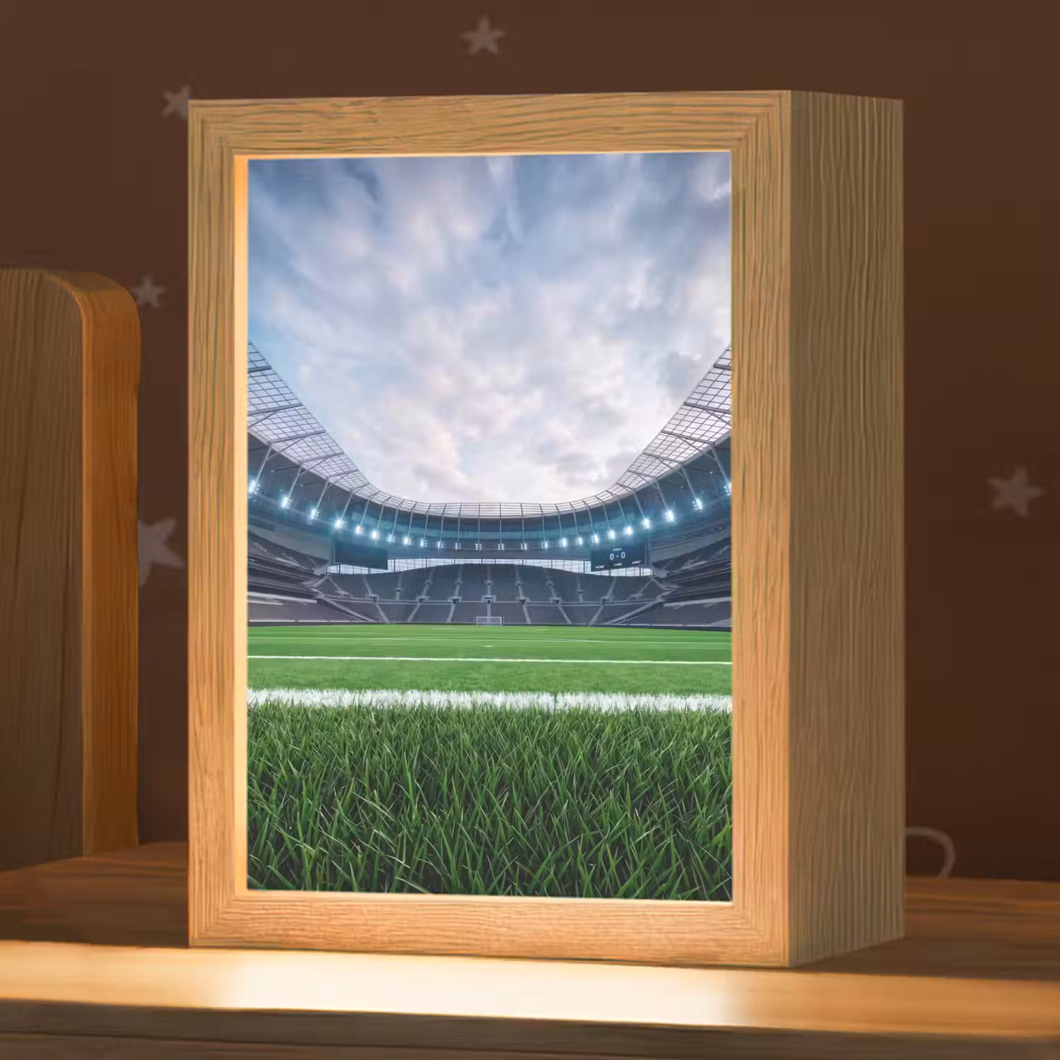 Voetbal - Stadion - Sport - Groen Light Box met kabel (Kinderlampje) klein -zzz_3d_website
