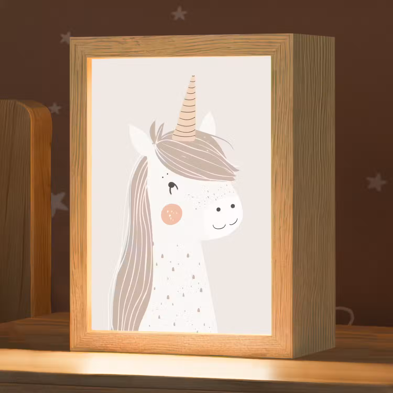 Eenhoorn - Pastel kleuren - Unicorn Light Box met kabel klein -zzz_3d_website