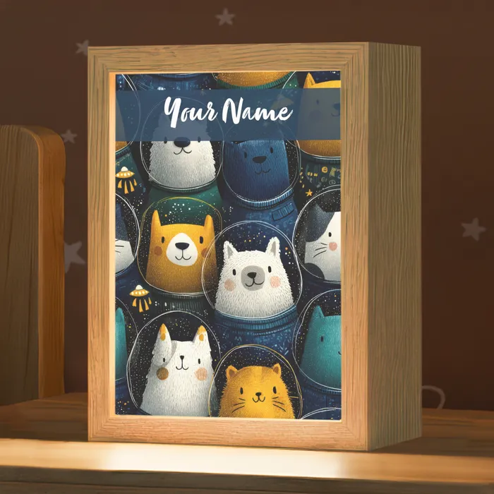 Dieren - Ruimtepakken - Sterren Light Box met kabel (Kinderlampje) klein -zzz_3d_website