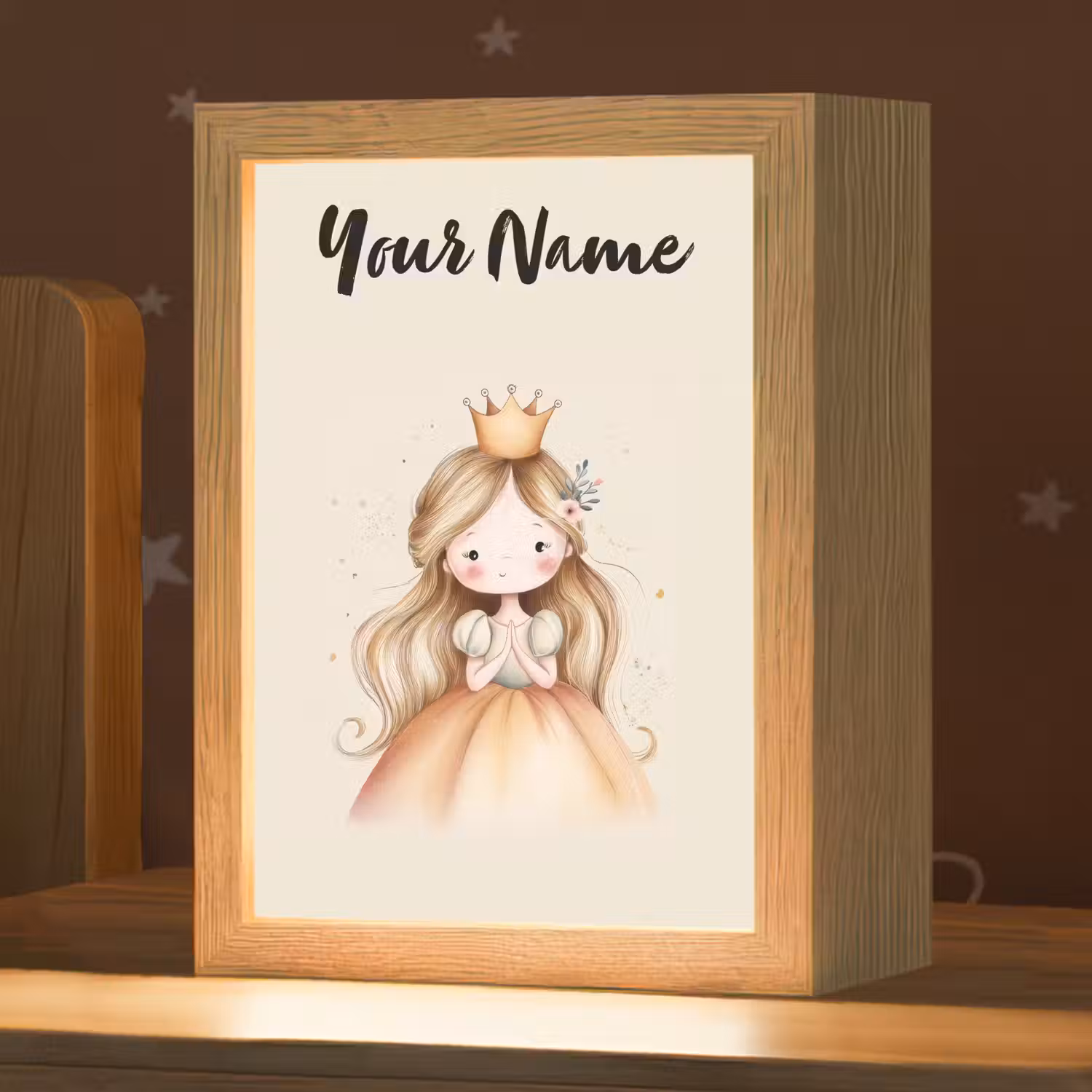 Kroon - Prinses - Bloem - Jurk Light Box met kabel (Kinderlampje) klein -zzz_3d_website