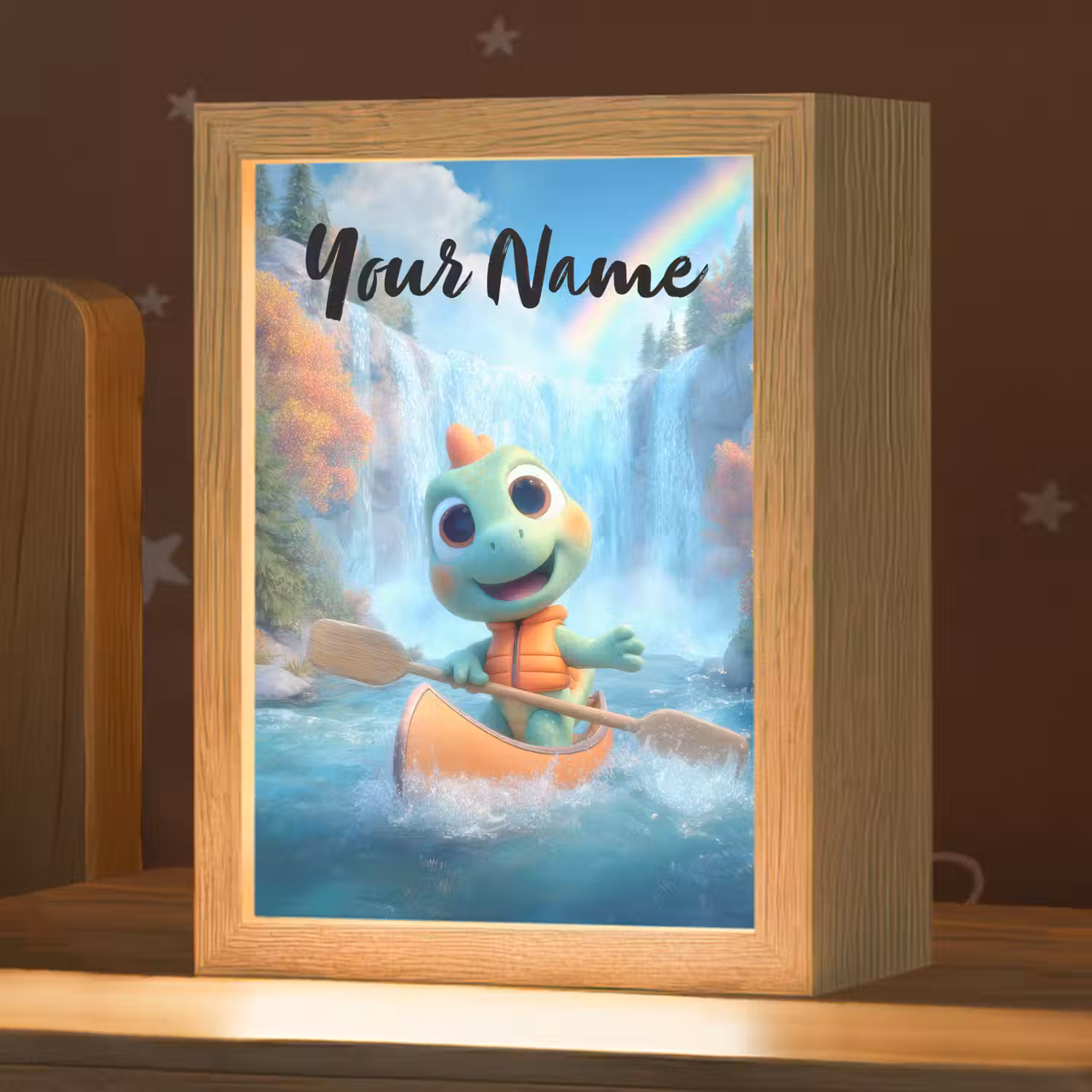 Dino - Natuur - Waterval Light Box met kabel (Kinderlampje) klein -zzz_3d_website