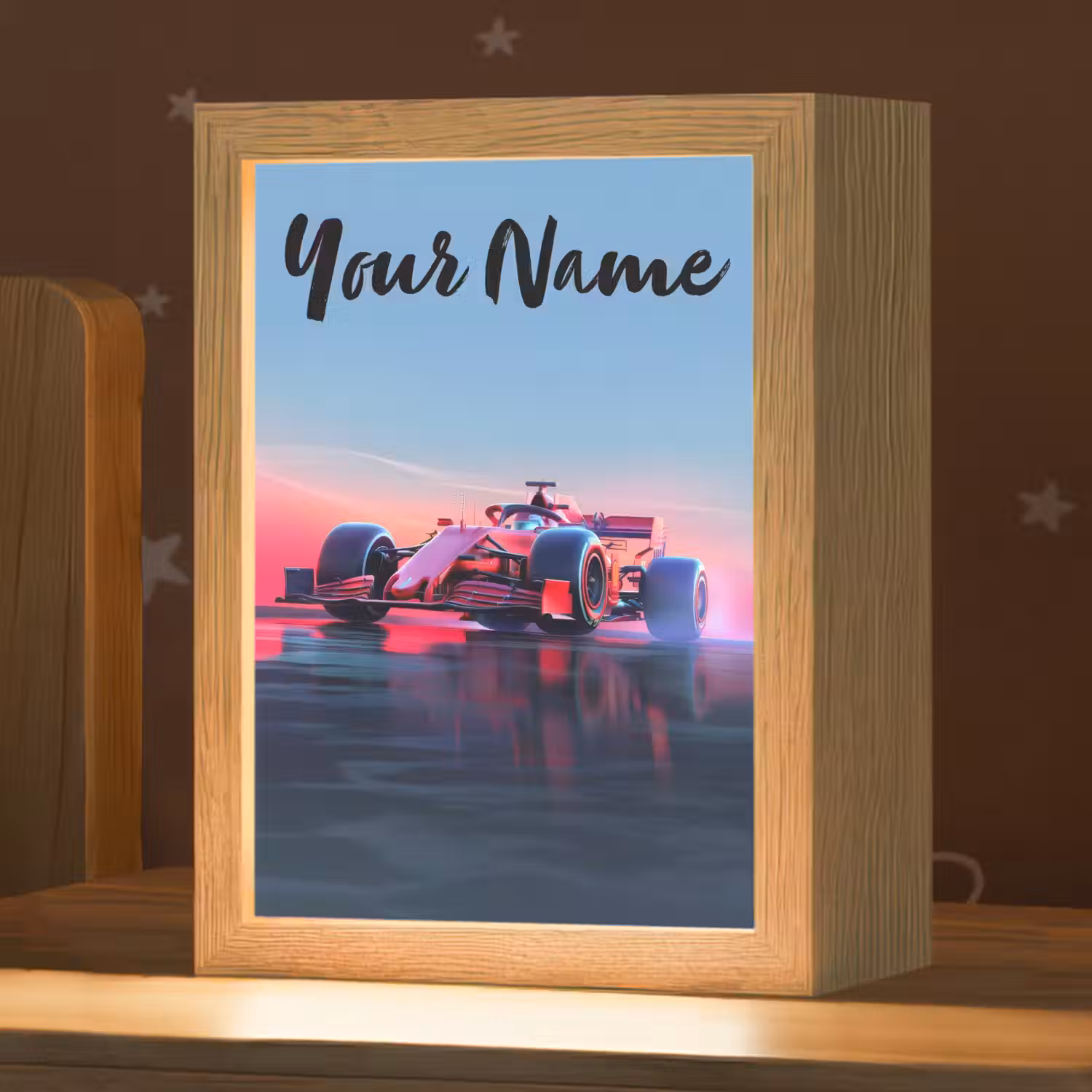 Formule 1 - Race - Auto - Jongens Light Box met kabel (Kinderlampje) klein -zzz_3d_website