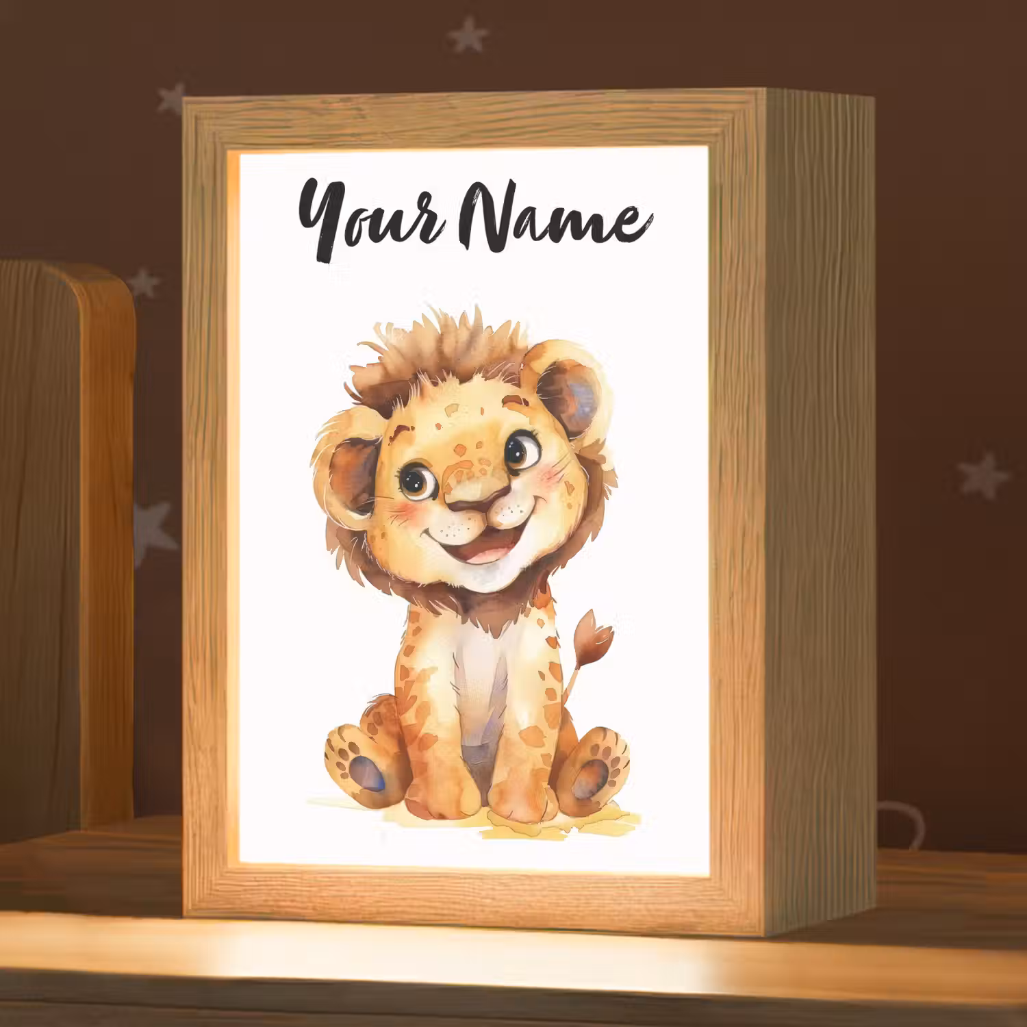 Leeuw - Baby dier Light Box met kabel (Kinderlampje) klein -zzz_3d_website