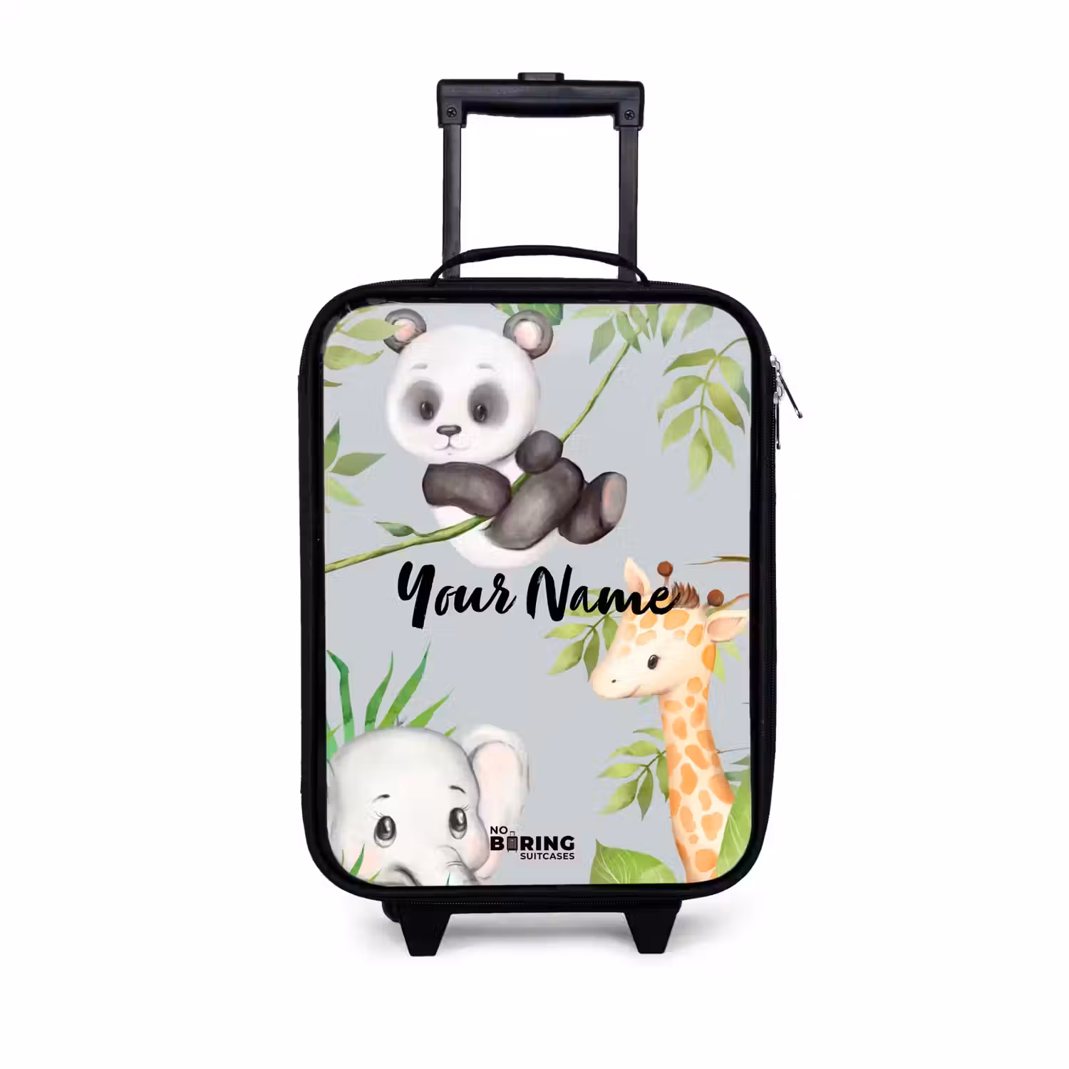 Diertjes in de jungle Kinderkoffer - Zwart klein -3d