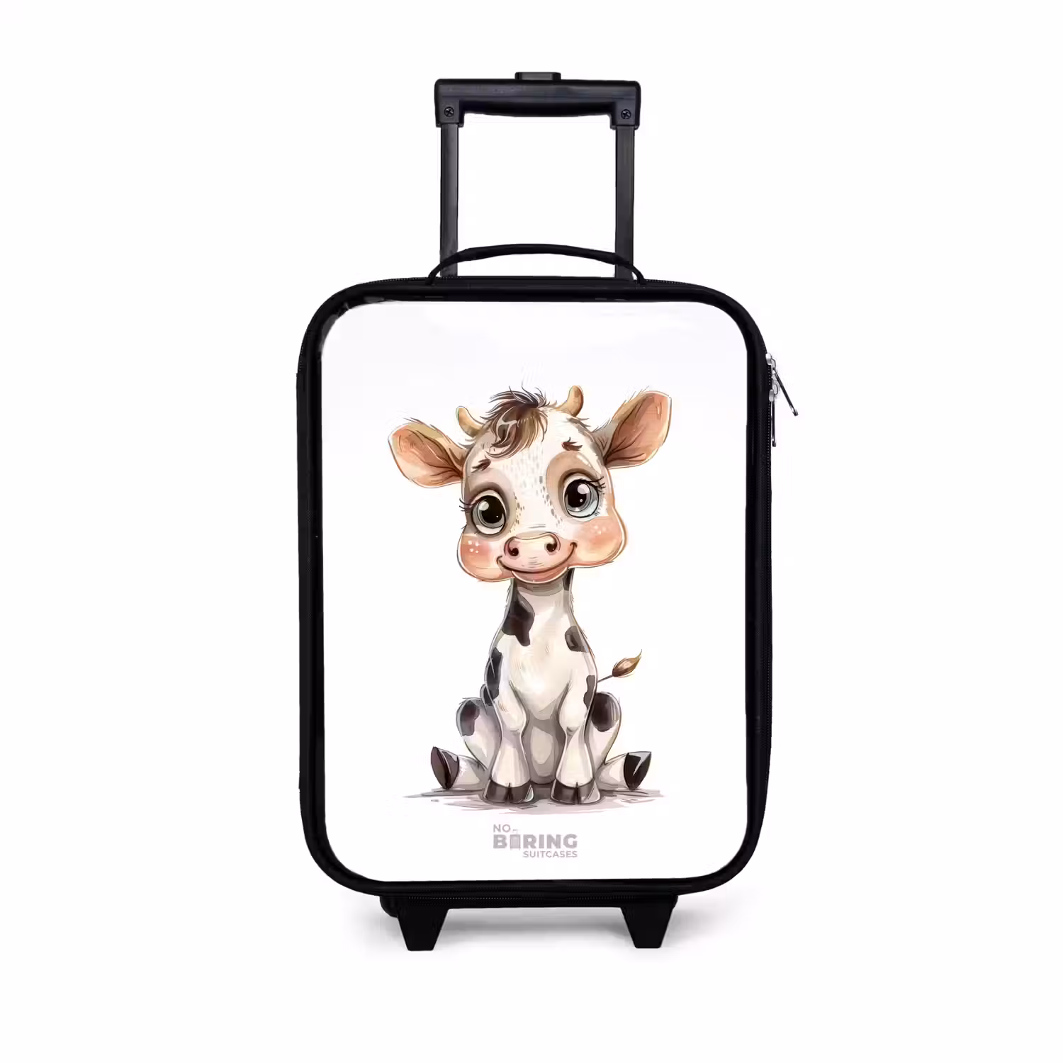 Baby koe Kinderkoffer - Zwart klein -3d