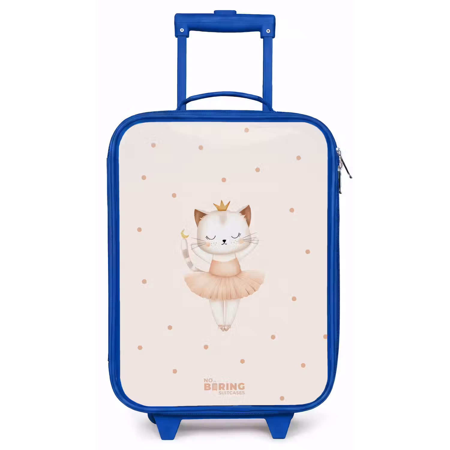 Ballerina kitten in beige kleuren Kinderkoffer - Blauw klein -zz3dotto