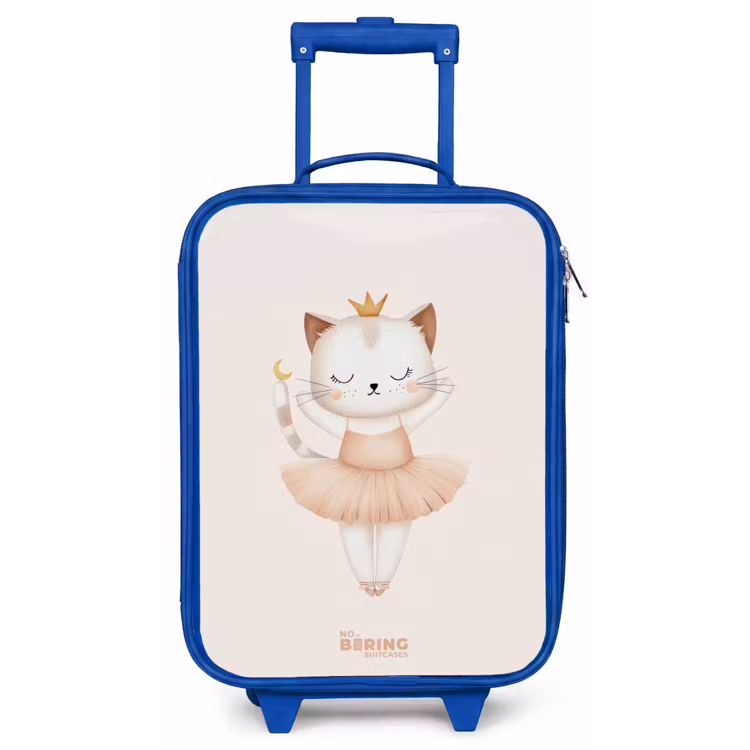 Ballerina kitten in beige kleuren Kinderkoffer - Blauw klein -zz3dotto