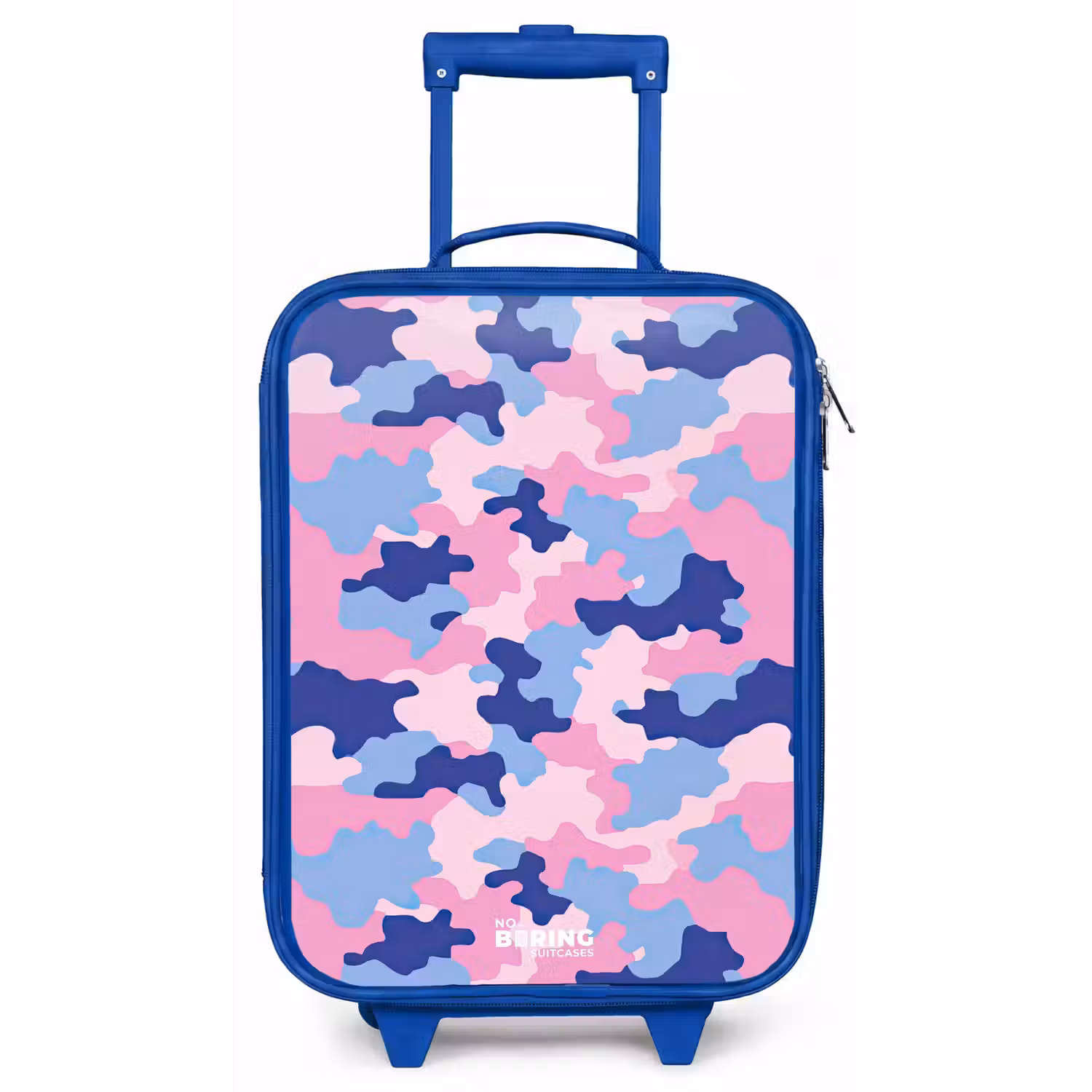 Camouflage - Roze - Blauw Kinderkoffer - Blauw klein -zz3dotto
