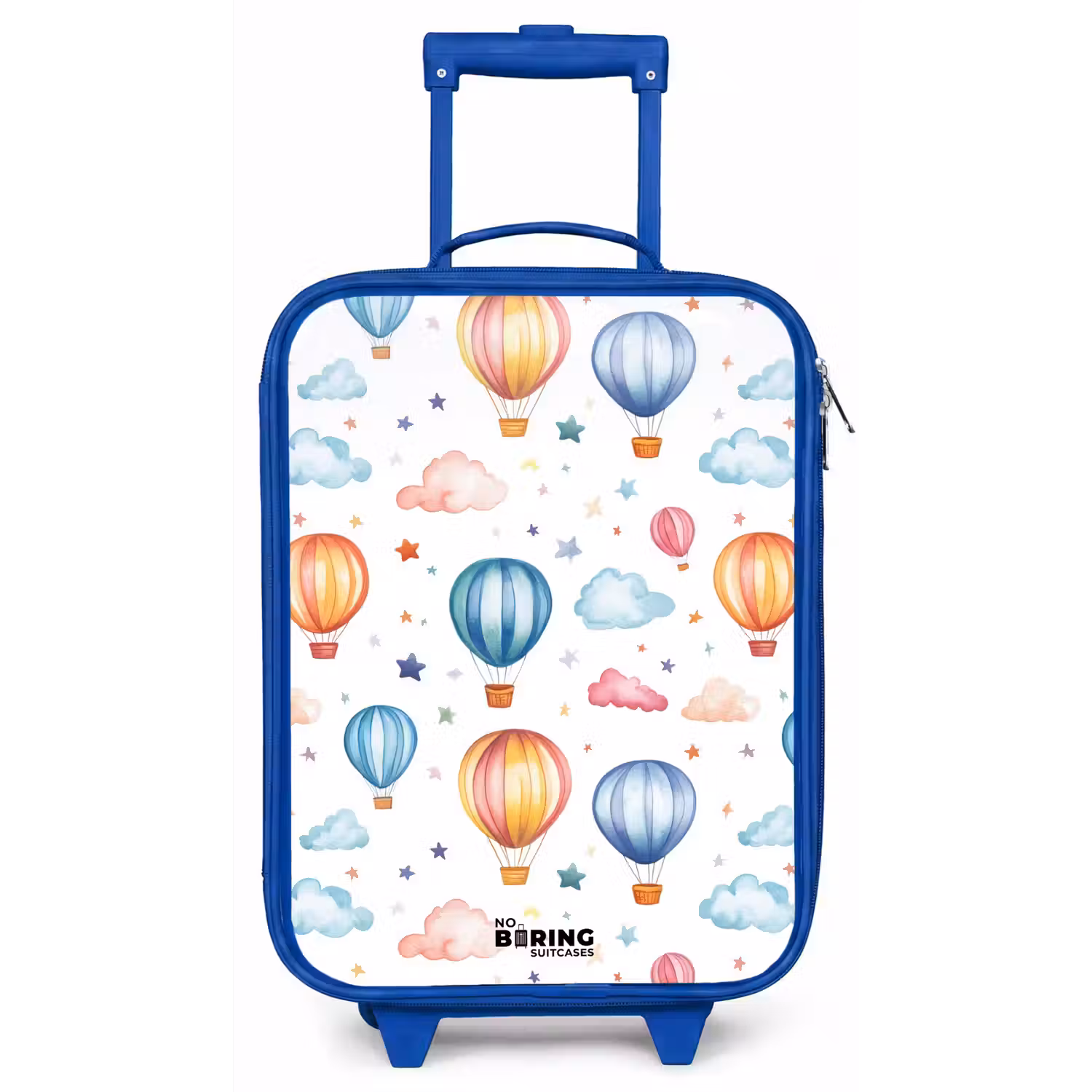 Gekleurde luchtballonnen met sterren en wolken Kinderkoffer - Blauw klein -zz3dotto