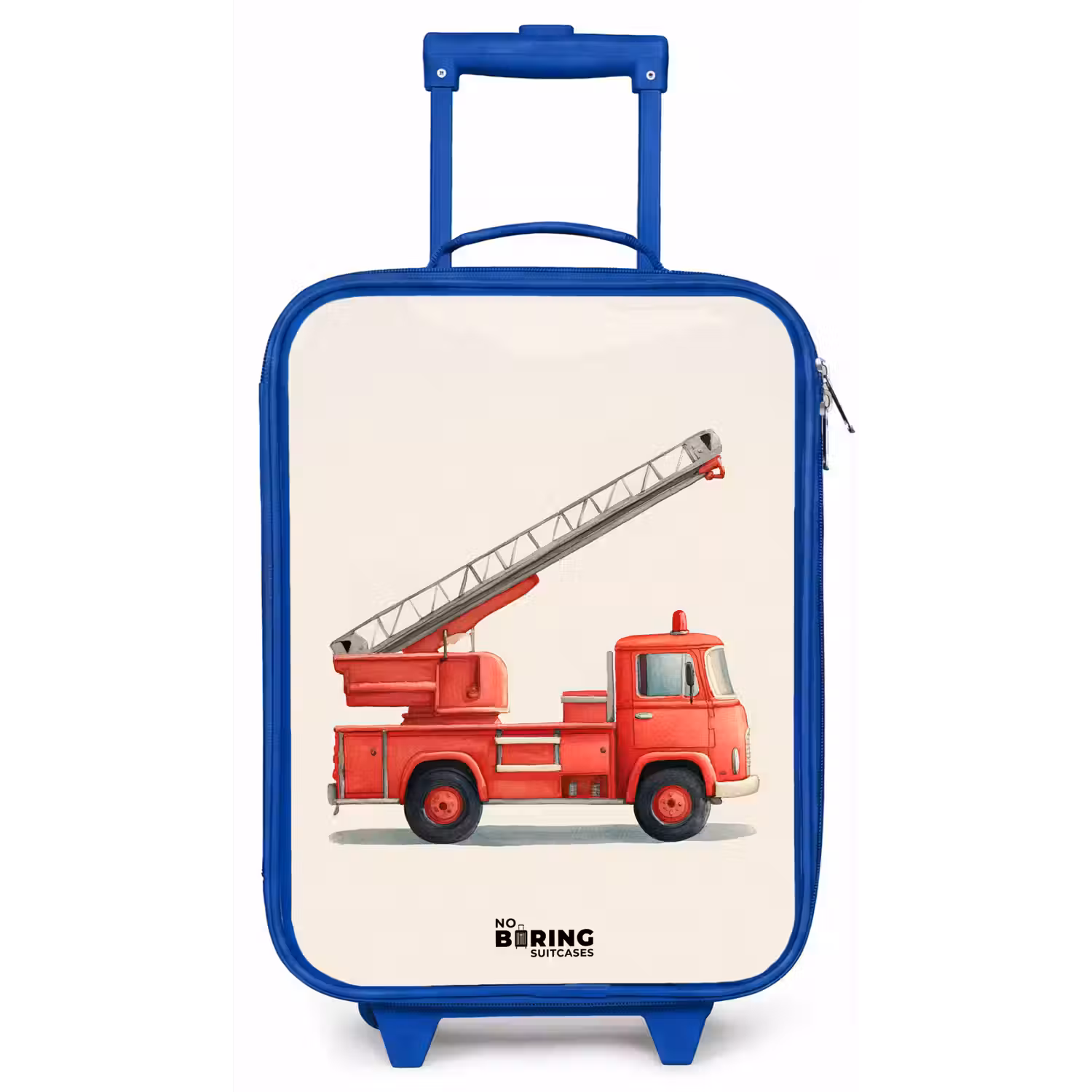 Brandweerwagen - Getekend - Rood Kinderkoffer - Blauw klein -zz3dotto