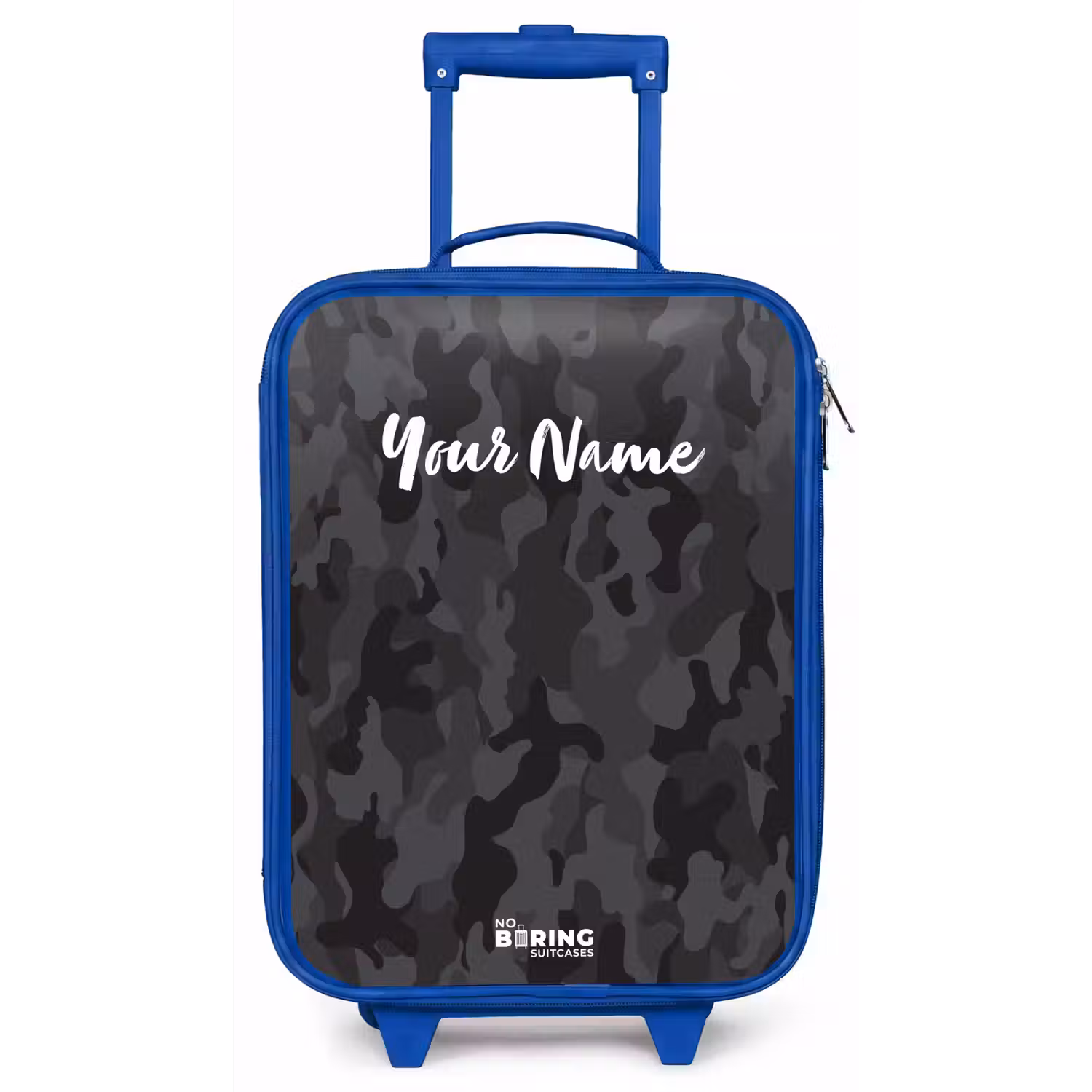 Groene camouflage print Kinderkoffer - Blauw klein -zz3dotto