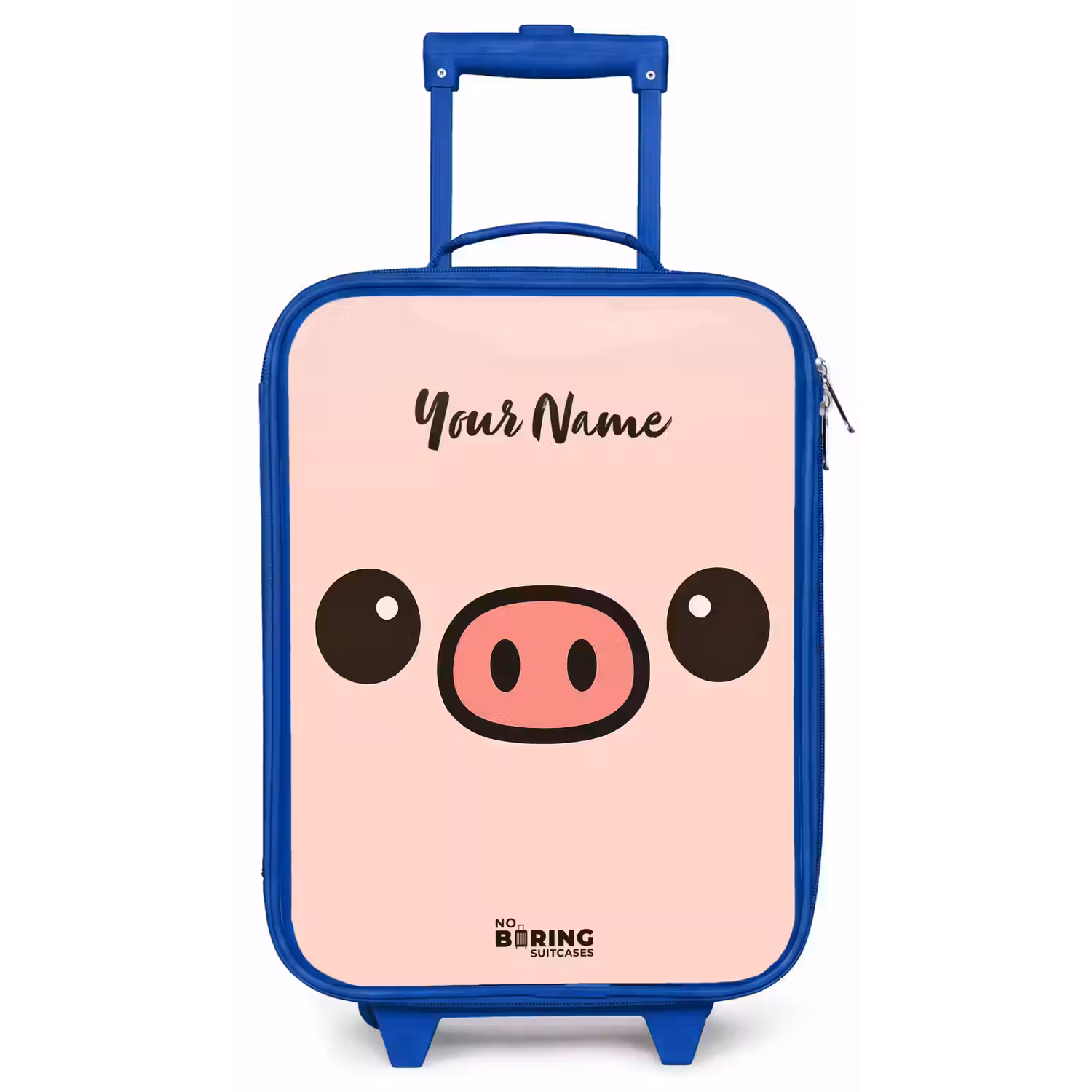 Kawai - Varken - Roze Kinderkoffer - Blauw klein -zz3dotto