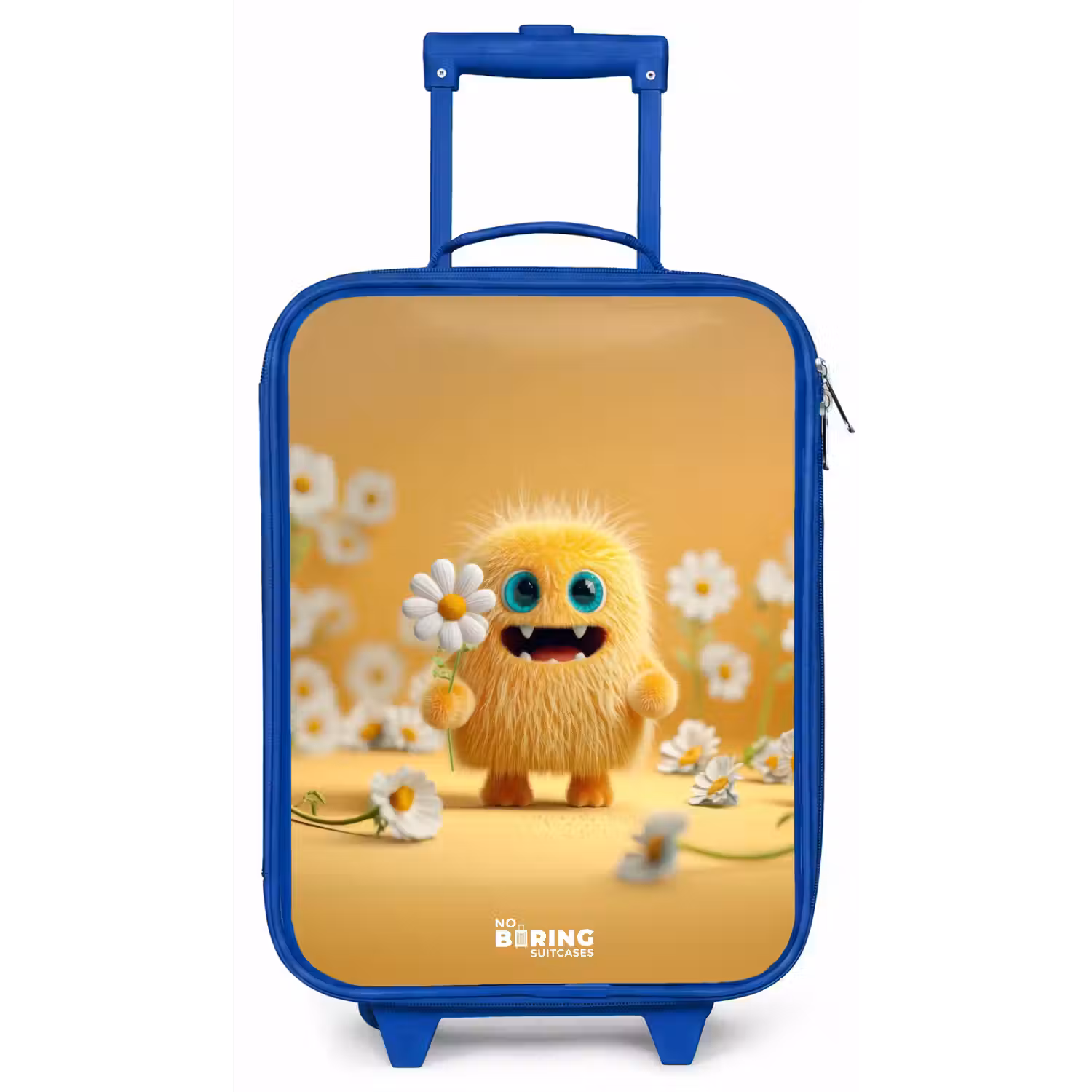 Monster - Wezen - Bloem - Geel Kinderkoffer - Blauw klein -zz3dotto