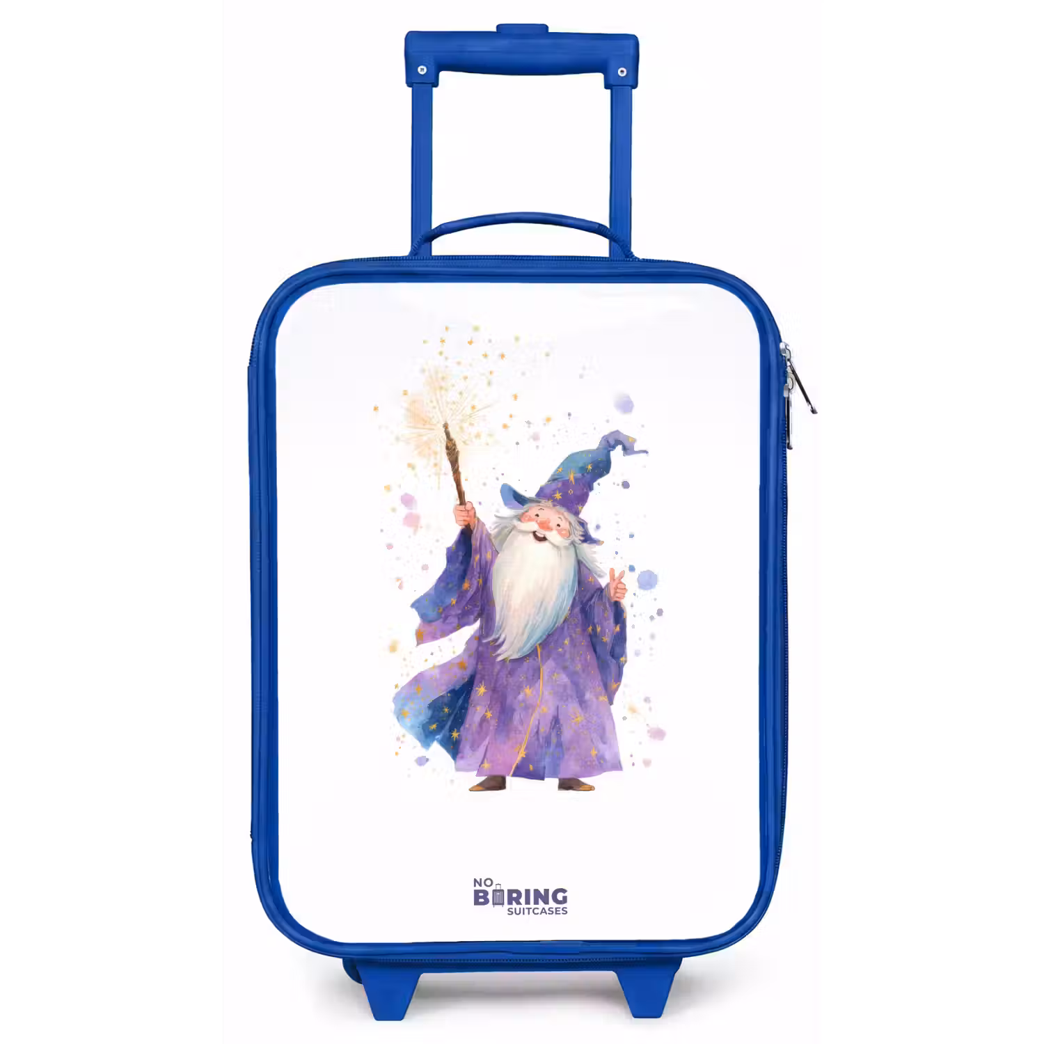 Oude tovenaar met staf Kinderkoffer - Blauw klein -zz3dotto