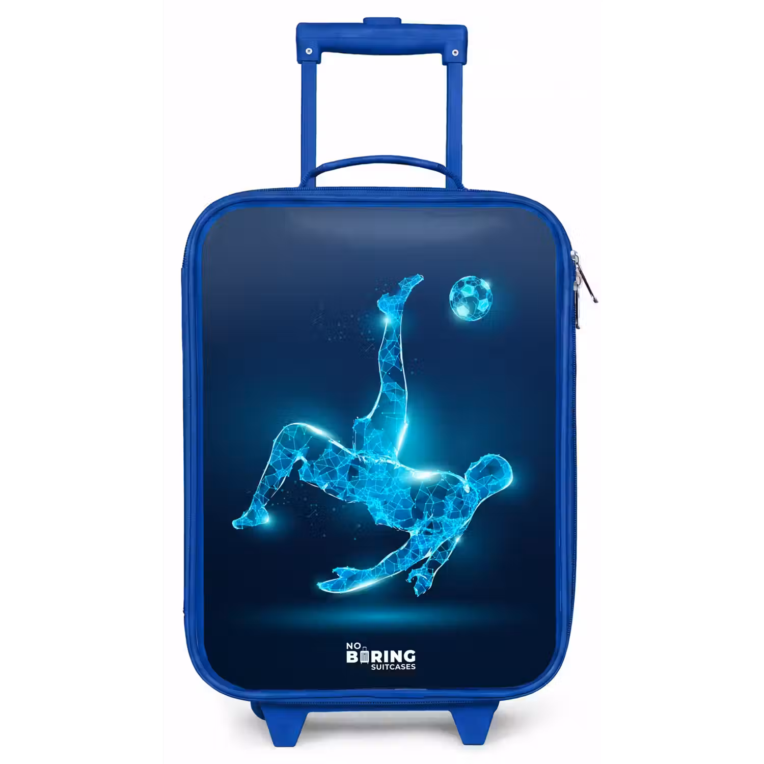 Omhaal in blauw neonvoetbal Kinderkoffer - Blauw klein -zz3dotto