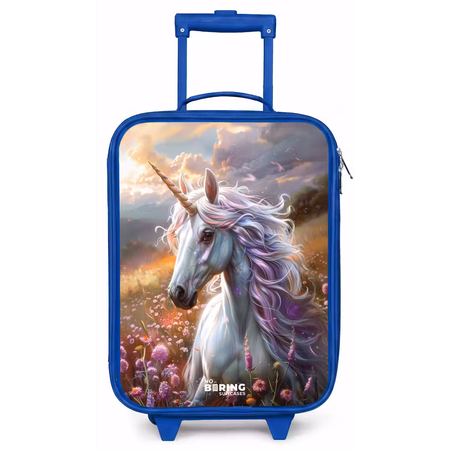 Pastel parelhoorn Kinderkoffer - Blauw klein -zz3dotto