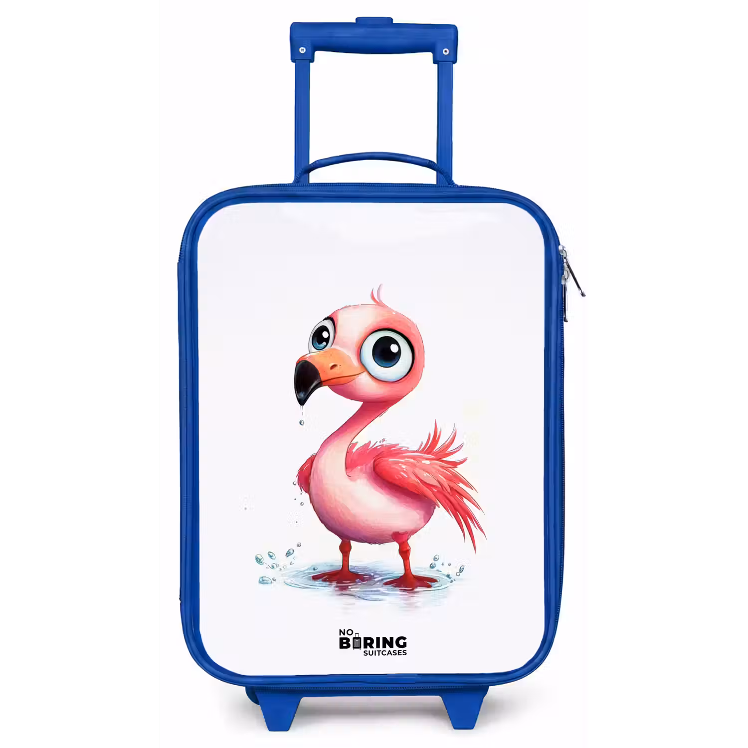 Roze flamingo in het water Kinderkoffer - Blauw klein -zz3dotto