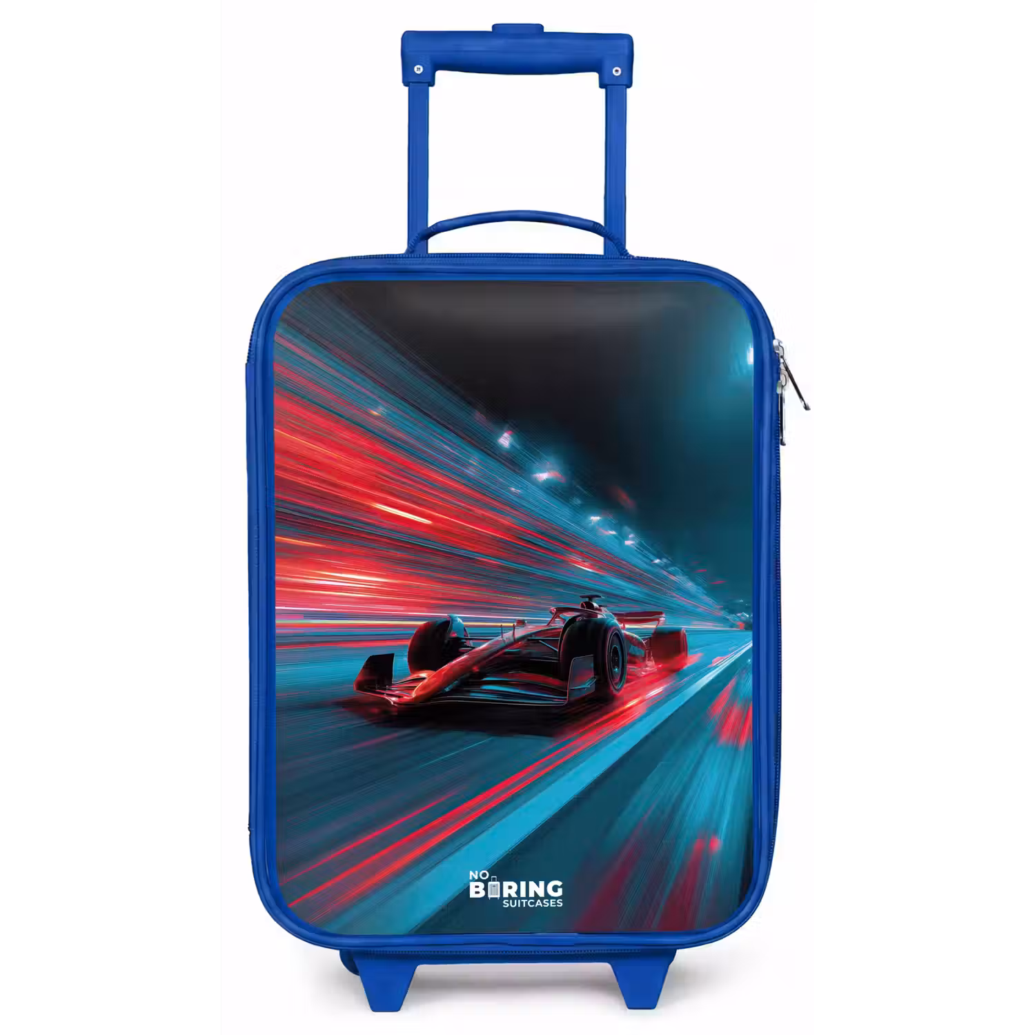 Raceauto - Baan - Neon - Verlichting Kinderkoffer - Blauw klein -zz3dotto