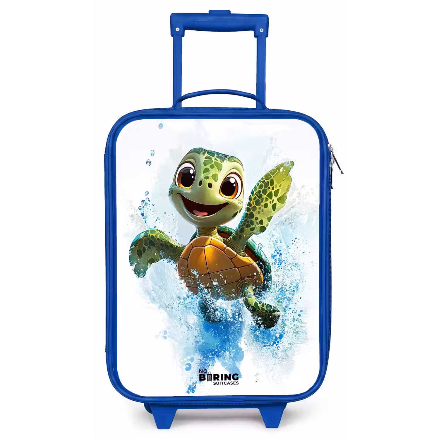 Schildpad - Water - Groen Kinderkoffer - Blauw klein -zz3dotto