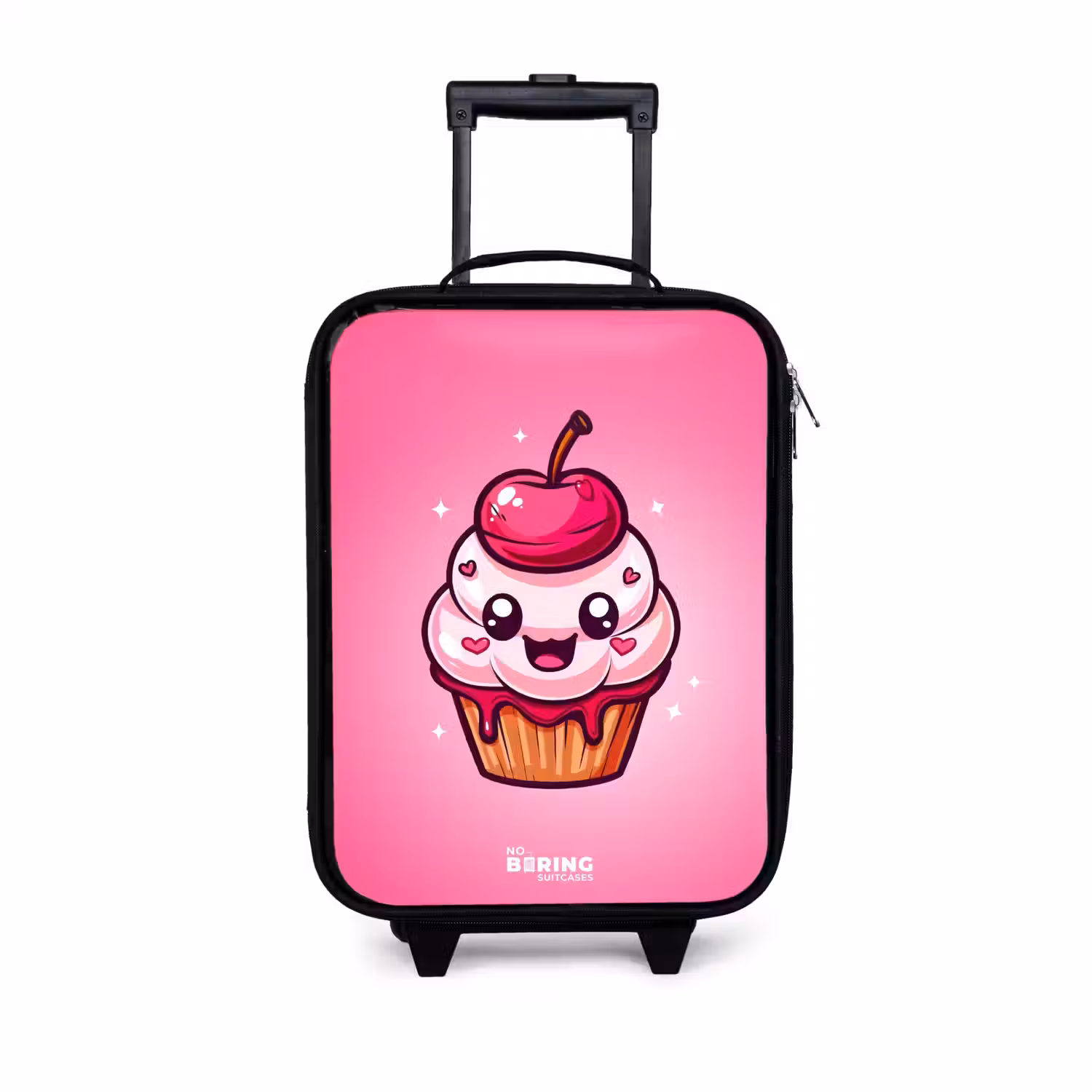 Carrie cupcake Kinderkoffer - Zwart klein -3d