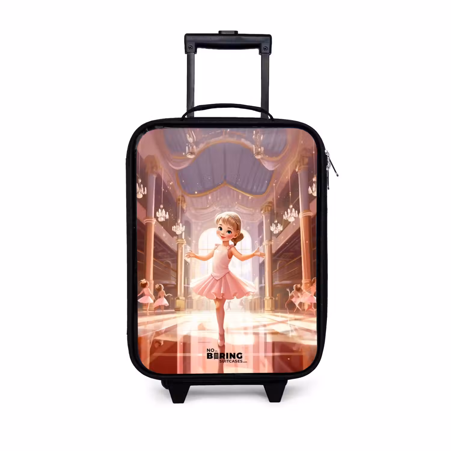 Ballerina in een paleiszaal Kinderkoffer - Zwart klein -3d