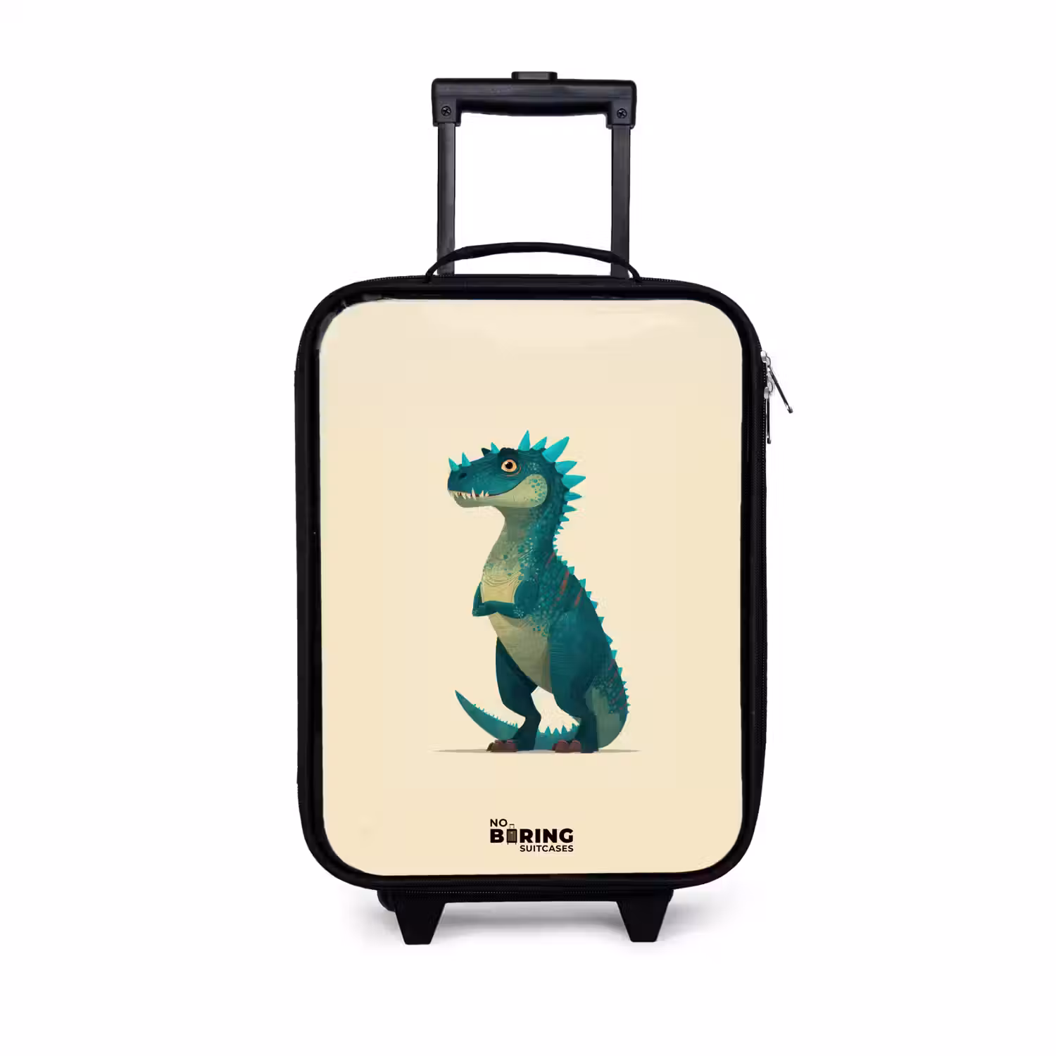 Dino - Dier - Blauw - Groen Kinderkoffer - Zwart klein -3d