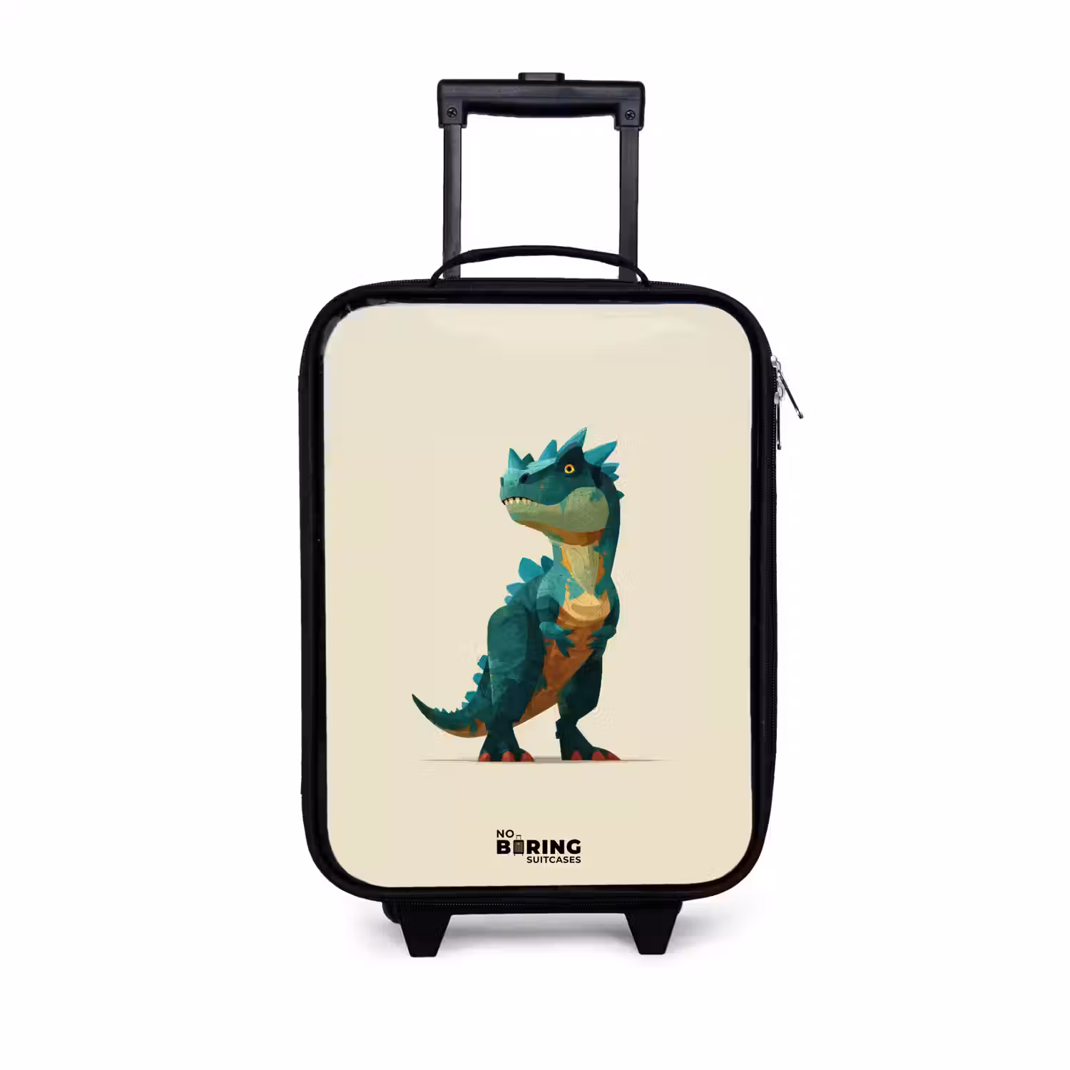 Dino - Dier - Groen Kinderkoffer - Zwart klein -3d