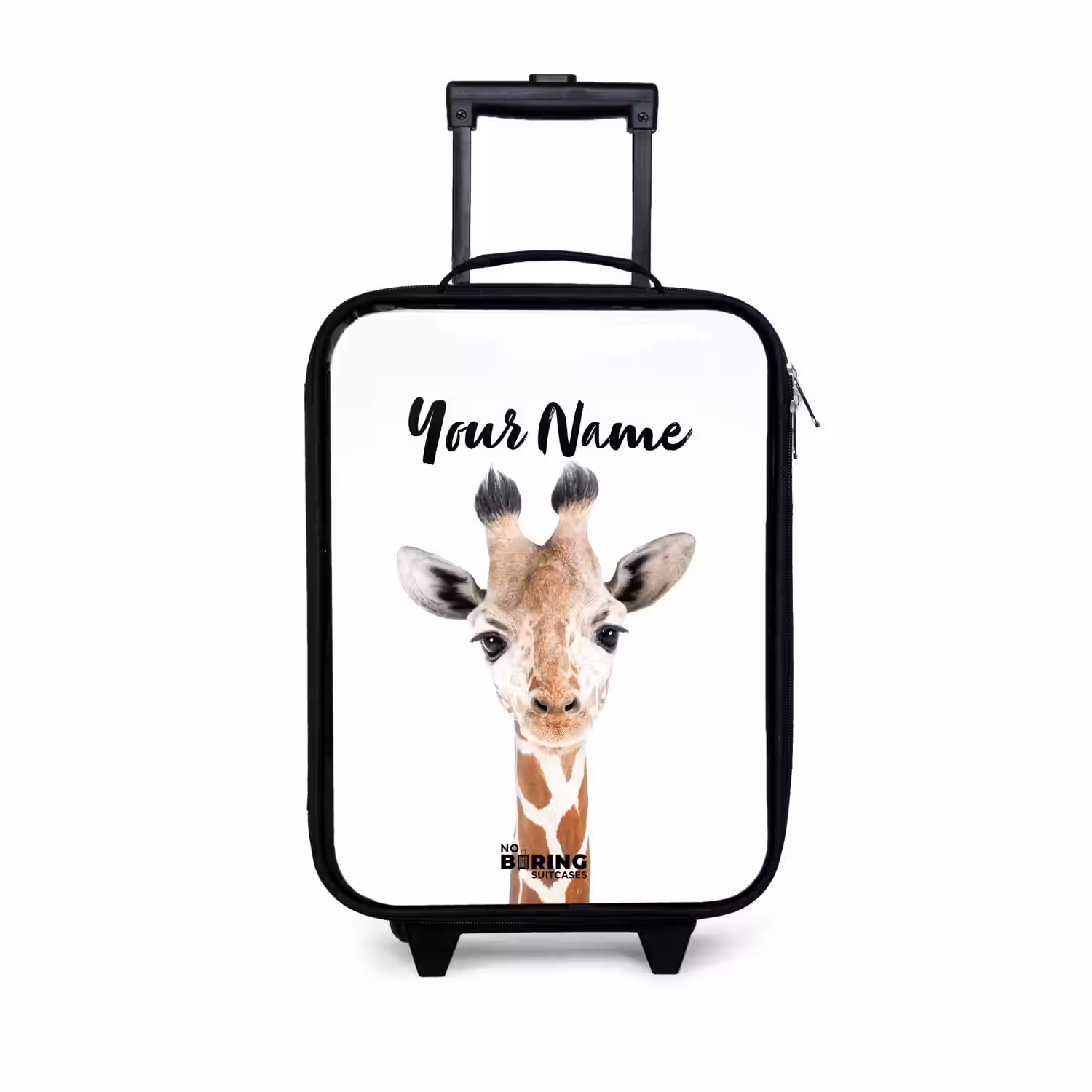 Gerrie Giraffe Kinderkoffer - Zwart klein -3d