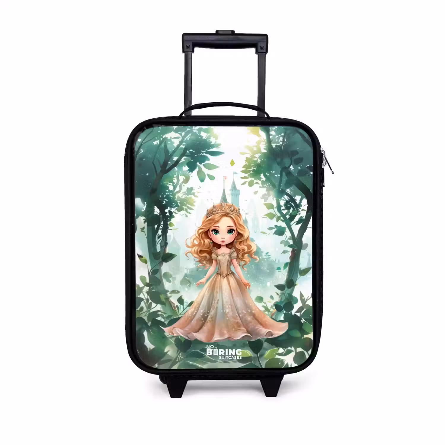 Meisje met blond haar in het bos Kinderkoffer - Zwart klein -3d