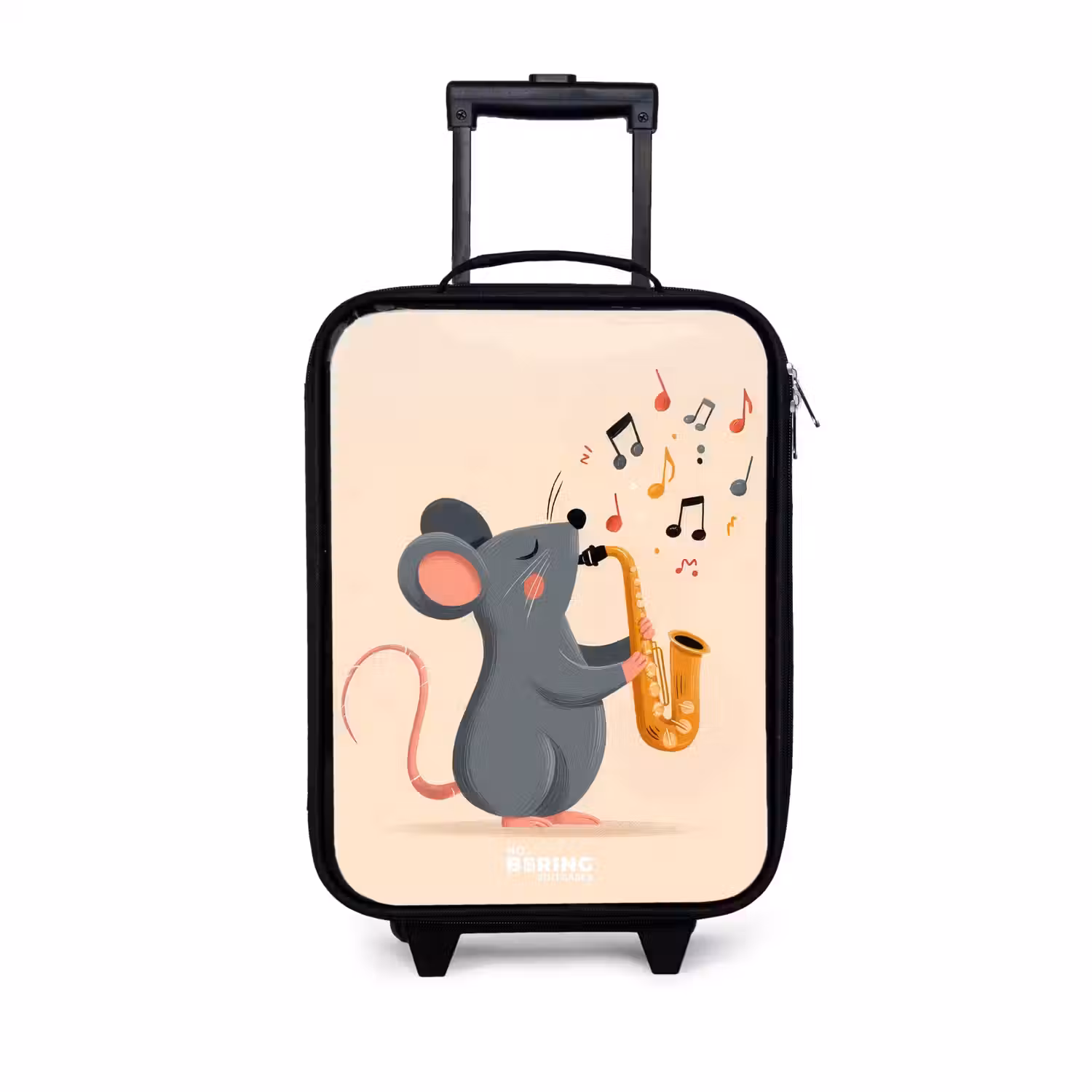 Muis - Saxofoon - Muziek Kinderkoffer - Zwart klein -3d