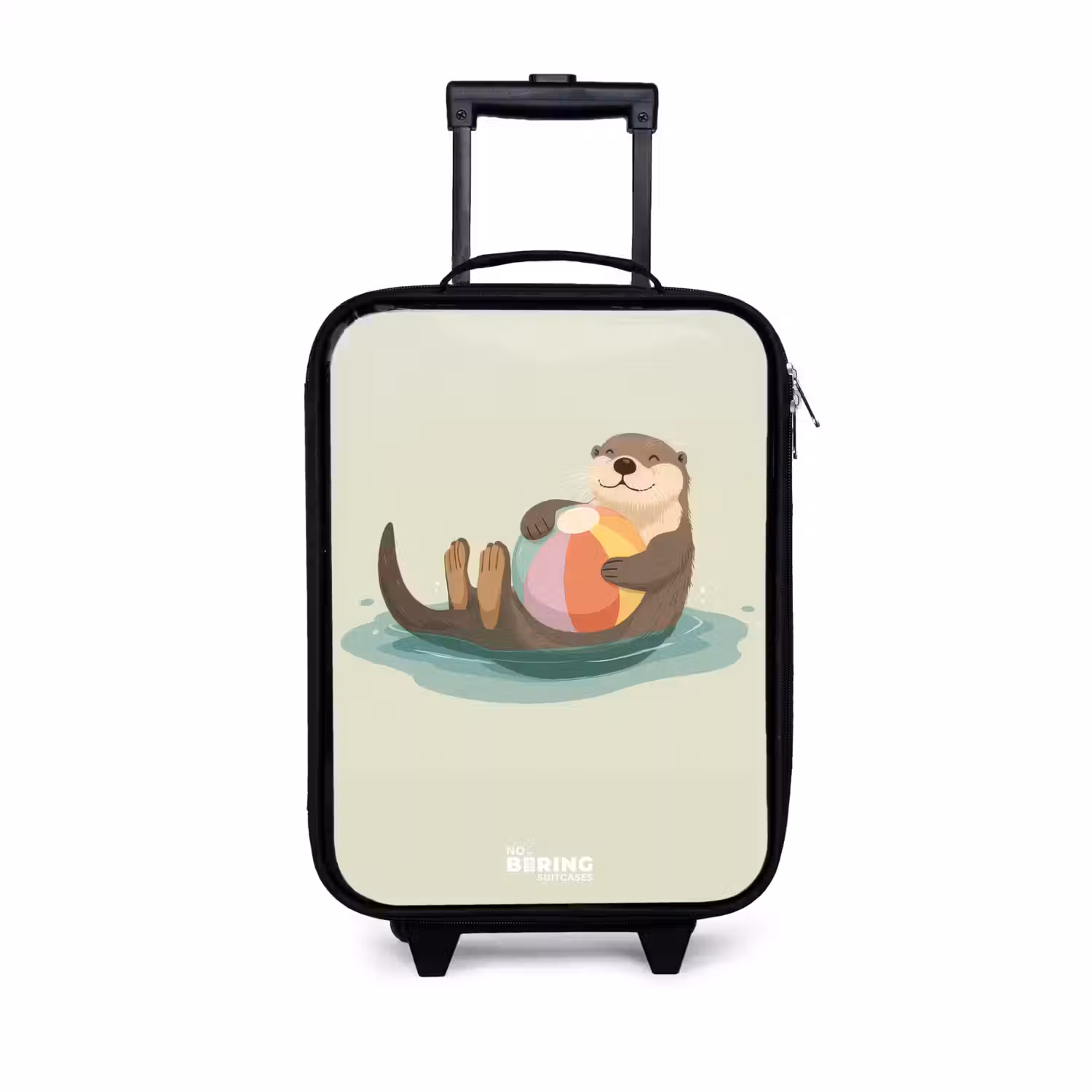 Otter - Strandbal - Water Kinderkoffer - Zwart klein -3d