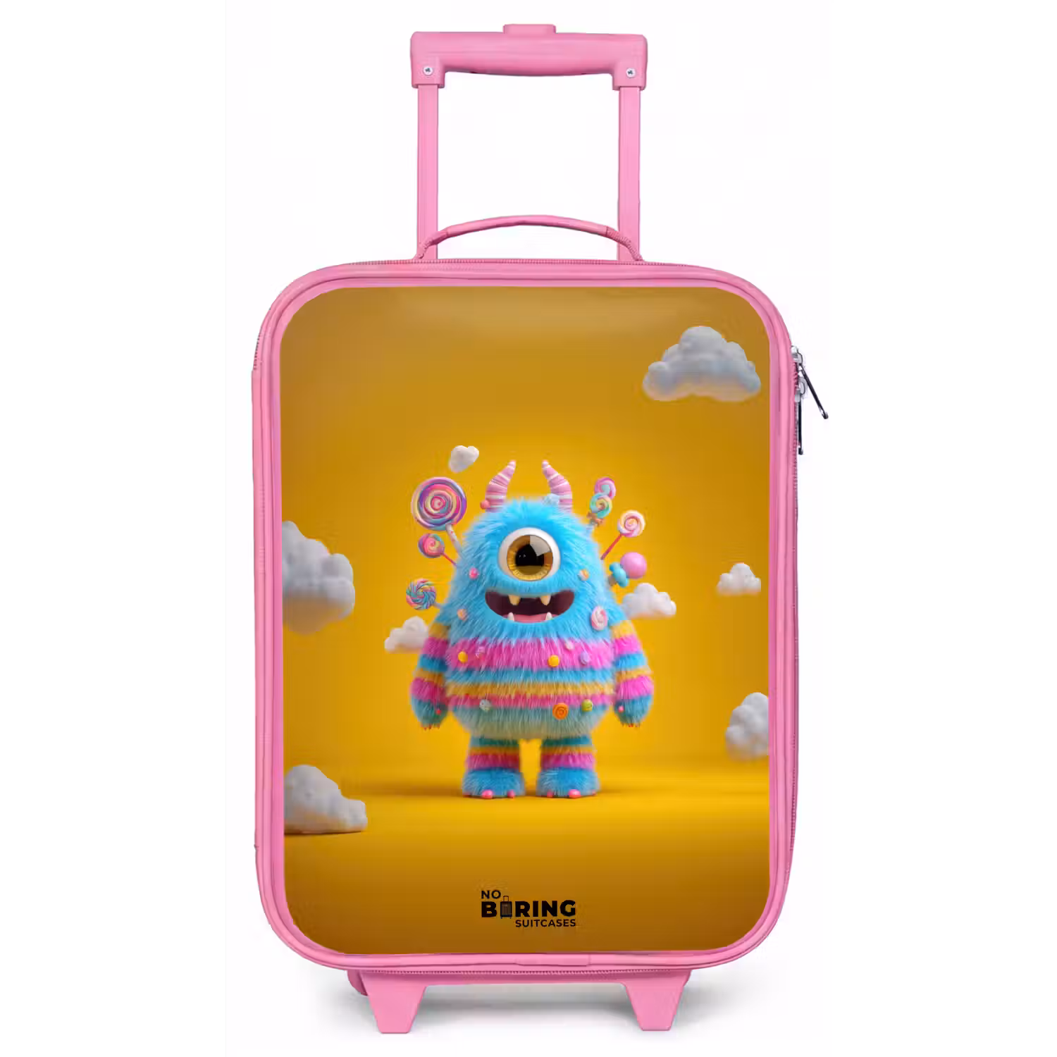 Snoep - Monster - Regenboog Kinderkoffer - Roze klein -zz3dotto