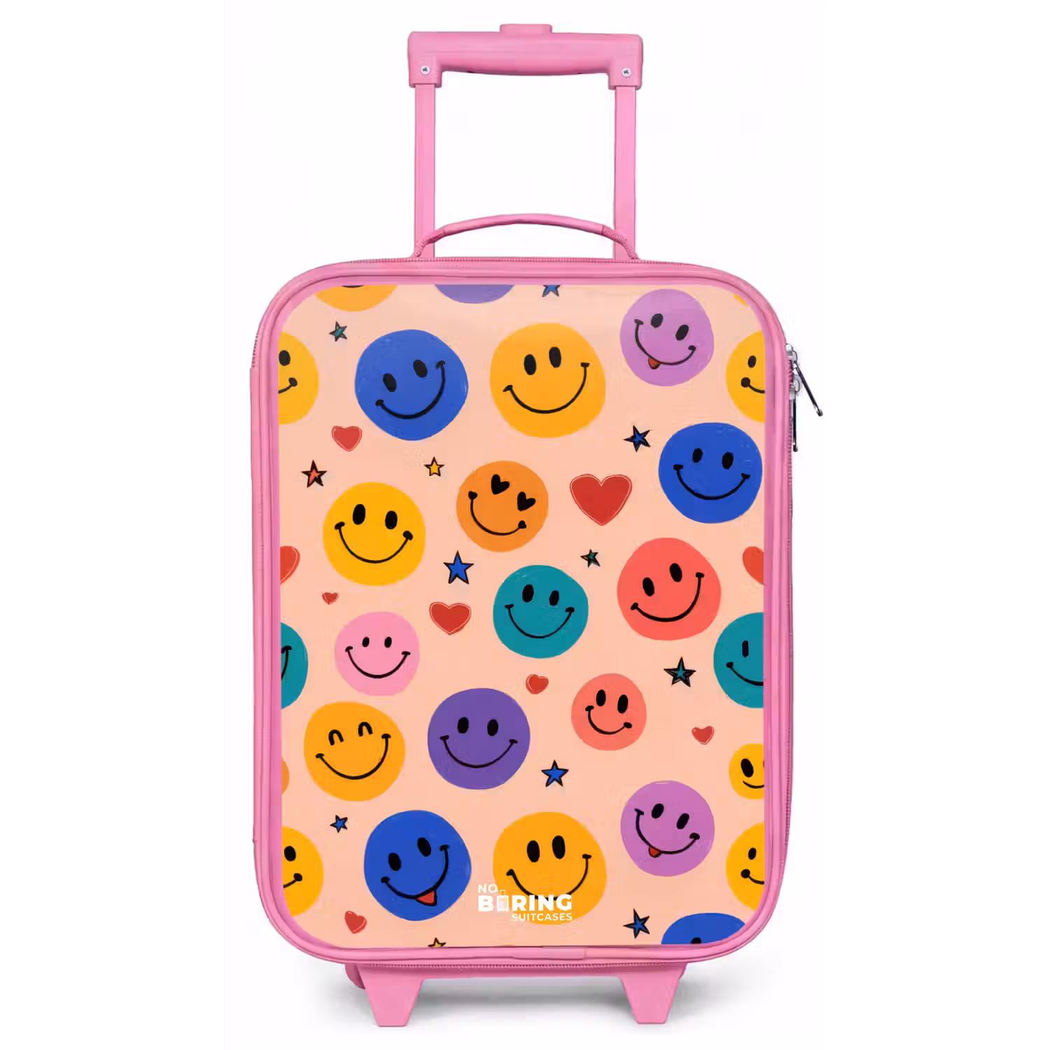 Vrolijk Smiley-patroon Kinderkoffer - Roze klein -zz3dotto
