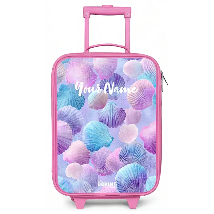 Gekleurde schelpen op een paarse achtergrond Kinderkoffer - Roze klein -zz3dotto