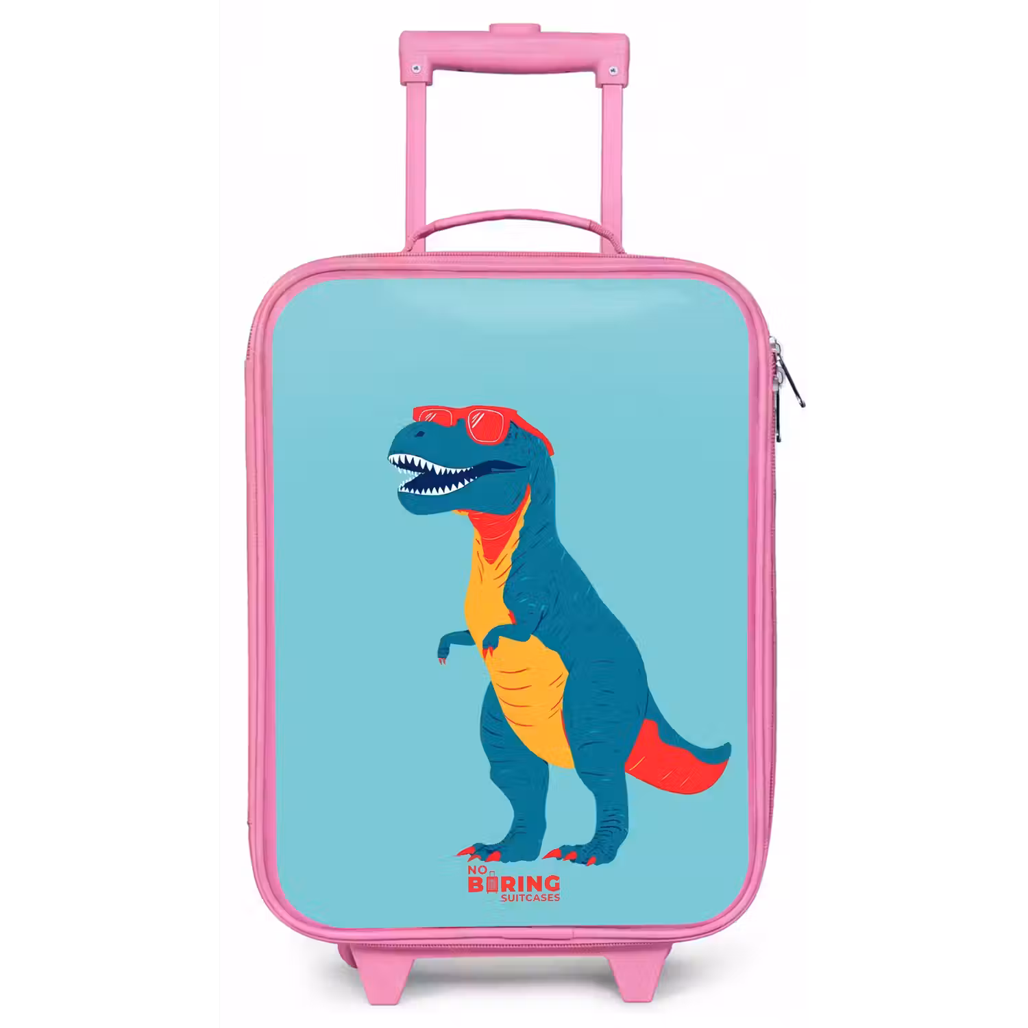 Coole T. rex met zonnebril Kinderkoffer - Roze klein -zz3dotto