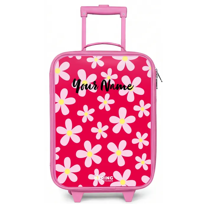 Madeliefjesmania hotpink Kinderkoffer - Roze klein -zz3dotto
