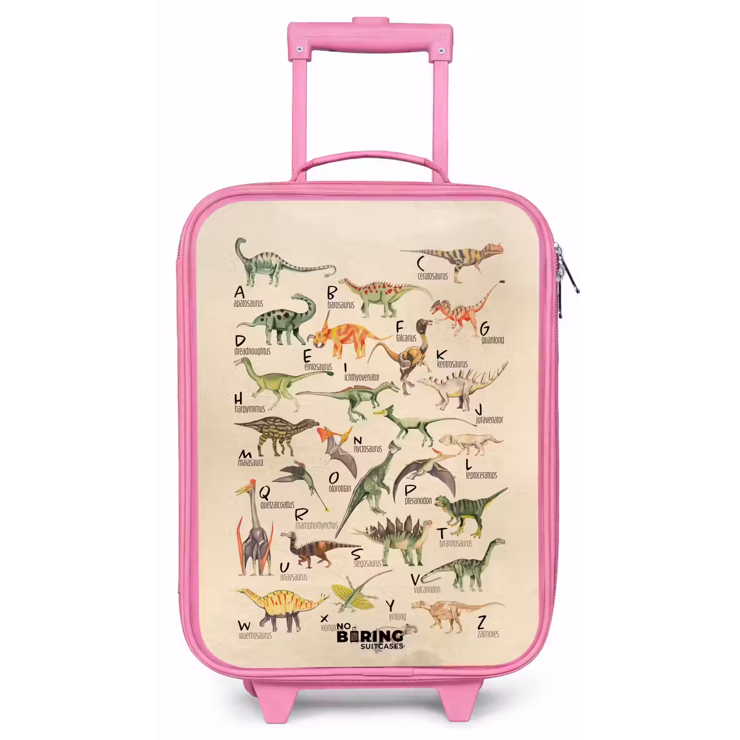 Dino alfabet Kinderkoffer - Roze klein -zz3dotto