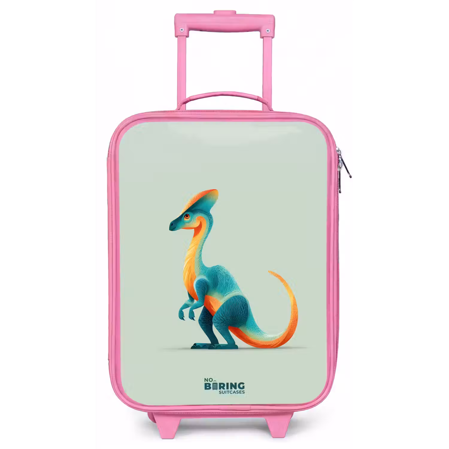 Elegante dino met kam Kinderkoffer - Roze klein -zz3dotto