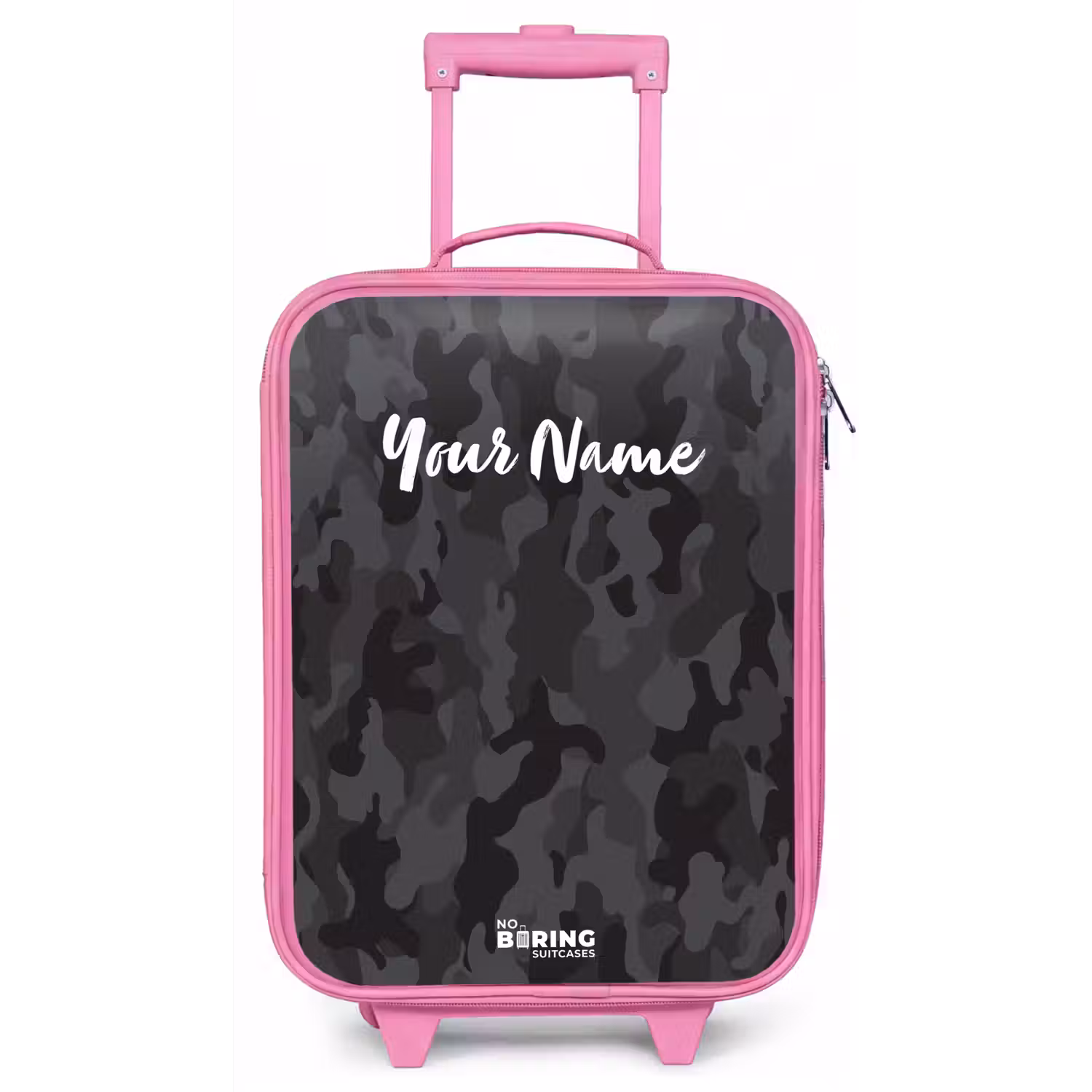Groene camouflage print Kinderkoffer - Roze klein -zz3dotto