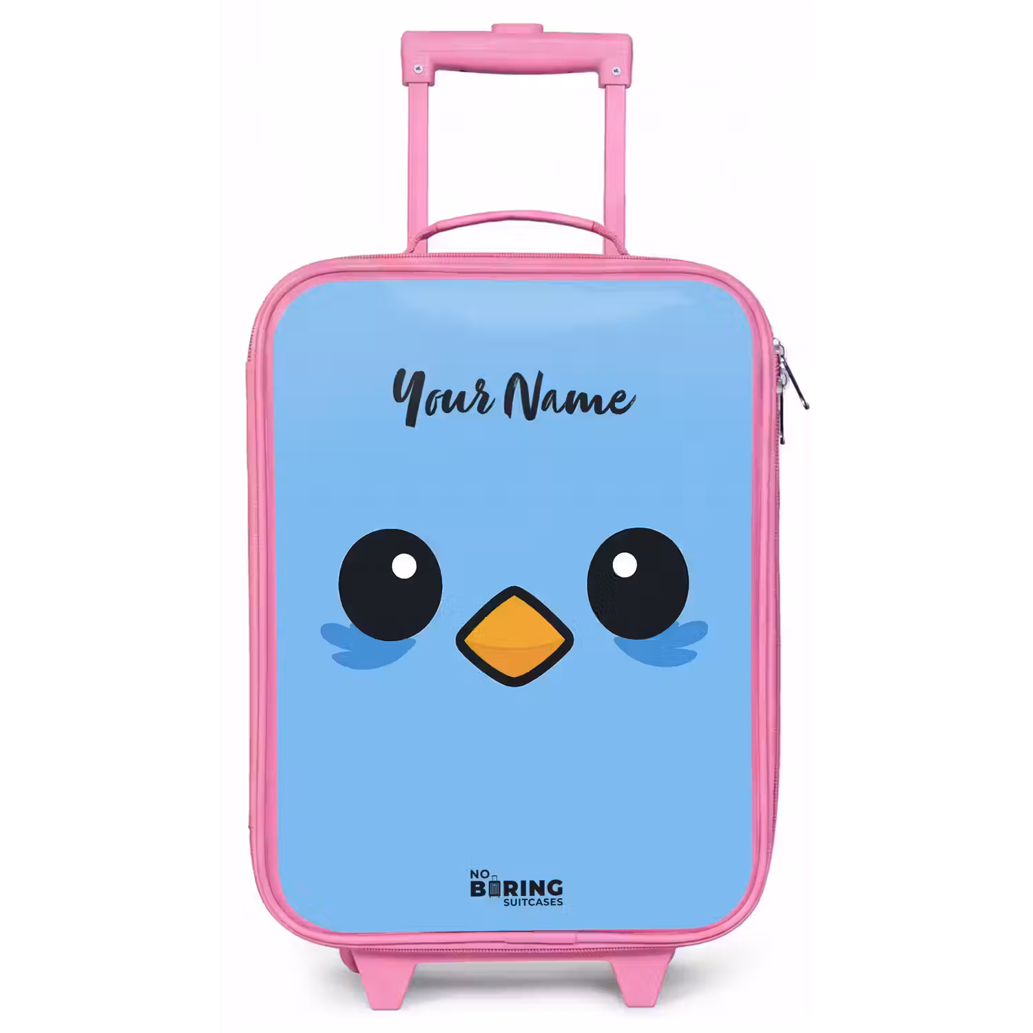 Kawai - Vogel - Blauw Kinderkoffer - Roze klein -zz3dotto