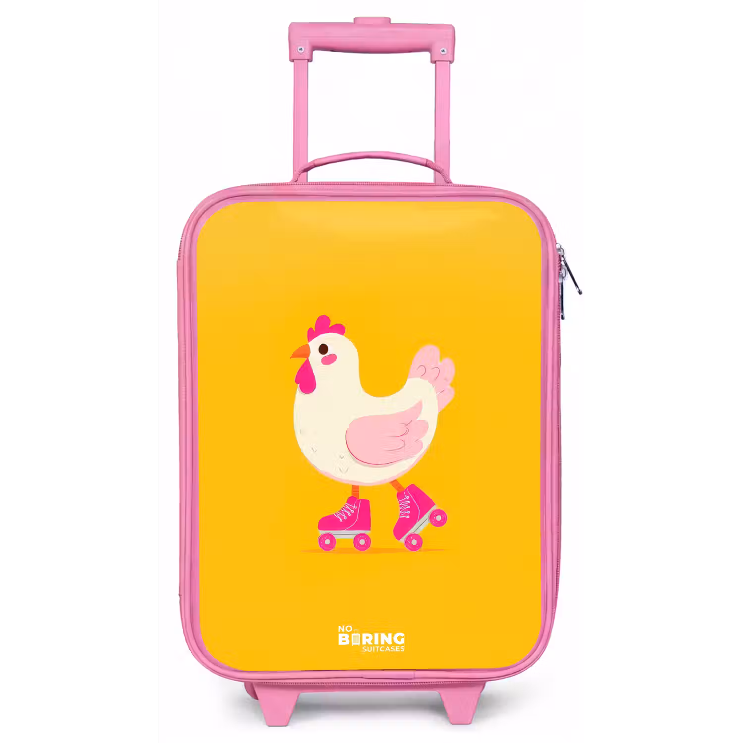 Kip - Rolschaatsen - Geel Kinderkoffer - Roze klein -zz3dotto