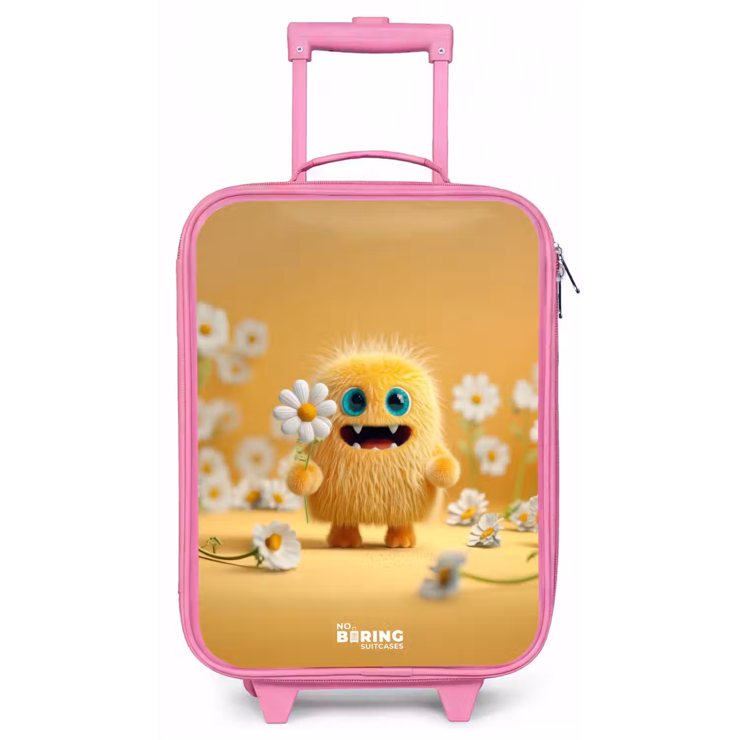 Monster - Wezen - Bloem - Geel Kinderkoffer - Roze klein -zz3dotto