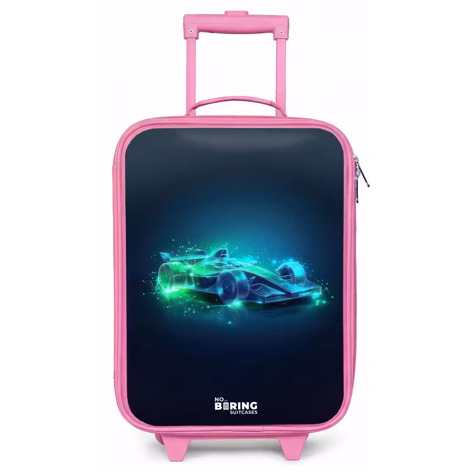 Neon racewagen in digitale stijl Kinderkoffer - Roze klein -zz3dotto