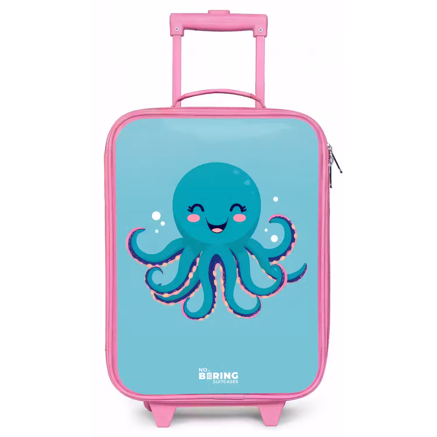 Octopus - Water - Blauw Kinderkoffer - Roze klein -zz3dotto