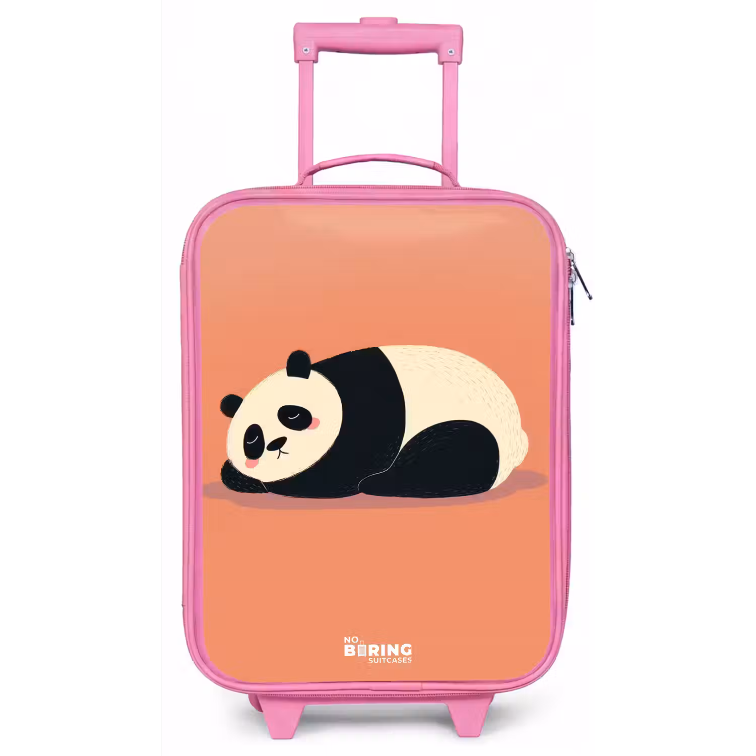 Panda - Slapen - Oranje Kinderkoffer - Roze klein -zz3dotto