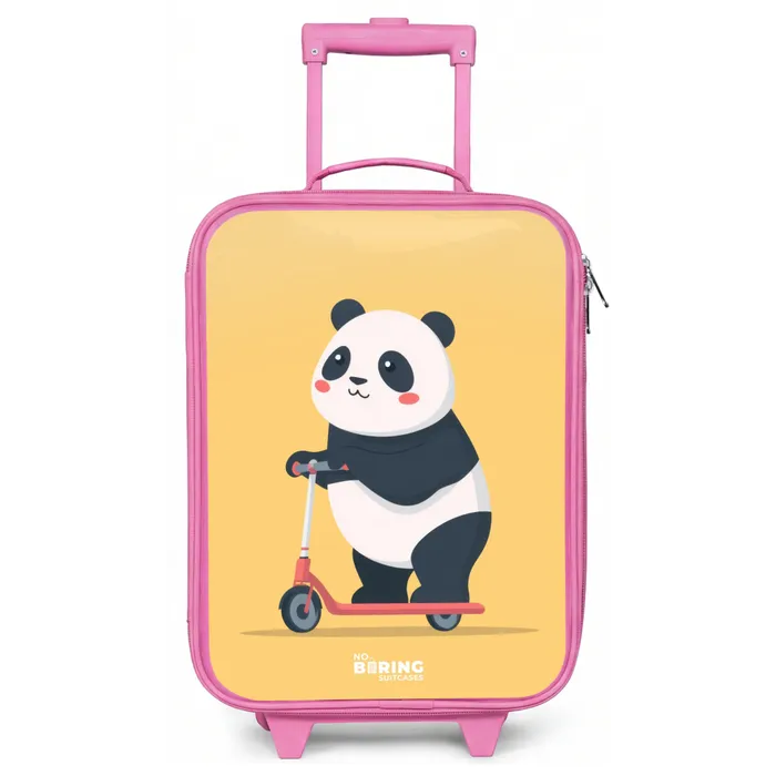 Panda - Step - Geel Kinderkoffer - Roze klein -zz3dotto