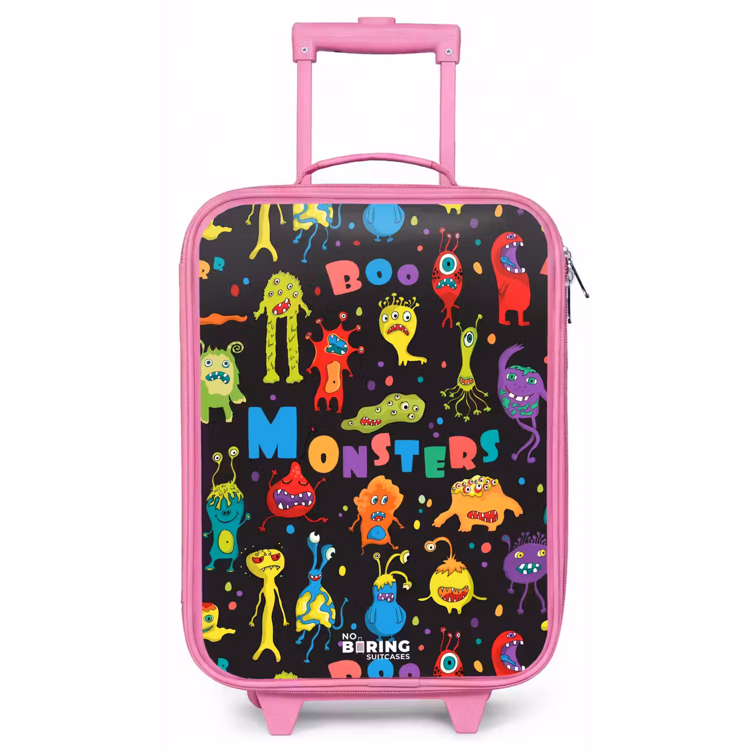Patroon van monsters Kinderkoffer - Roze klein -zz3dotto