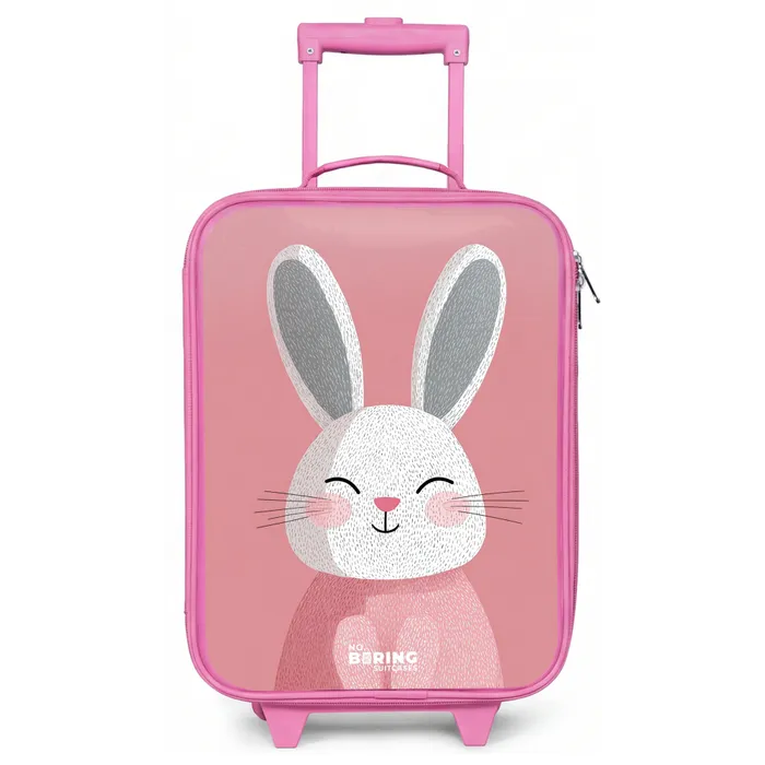 Roze - Konijn - Glimlach - Illustratie Kinderkoffer - Roze klein -zz3dotto