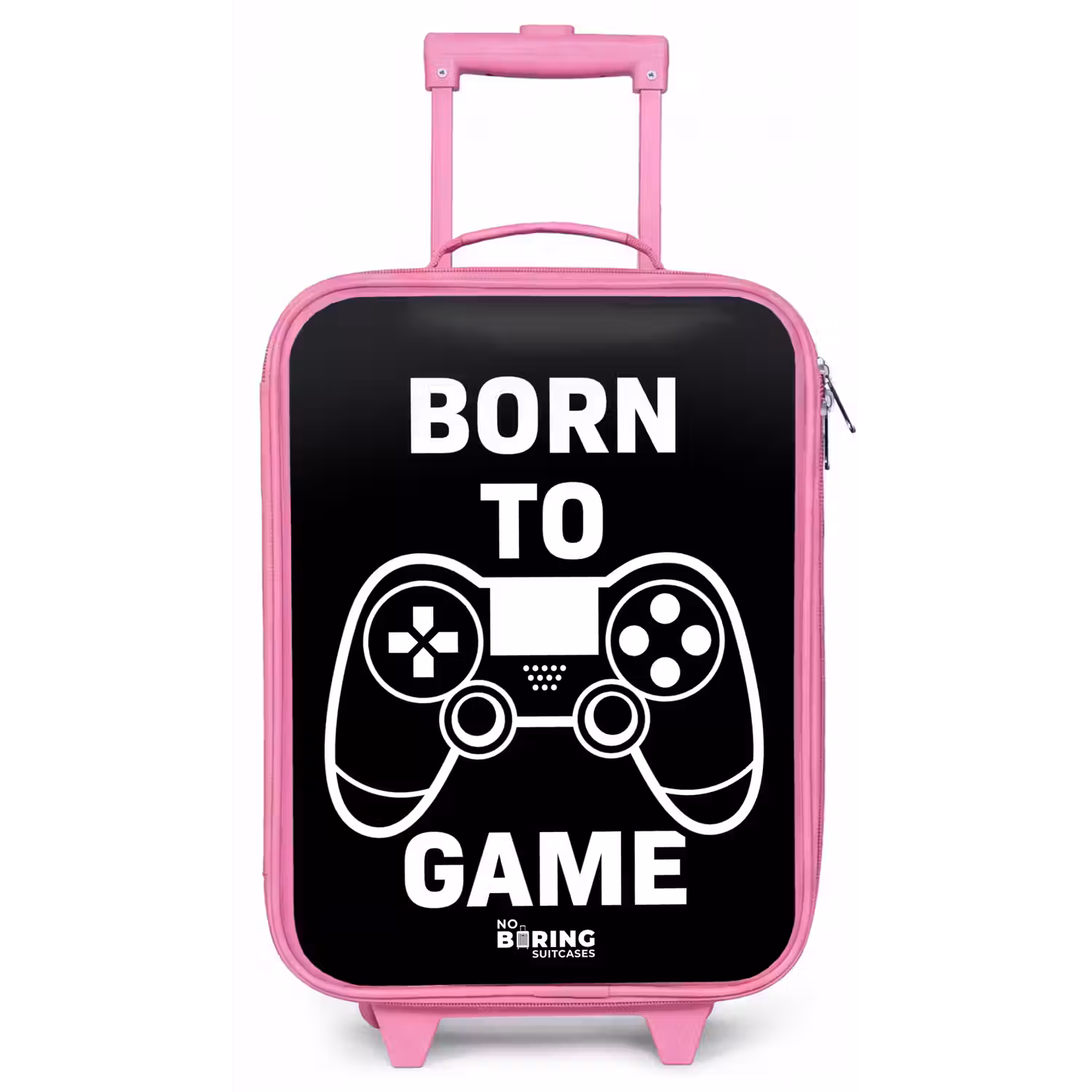 Qoute met controller in zwart wit Kinderkoffer - Roze klein -zz3dotto